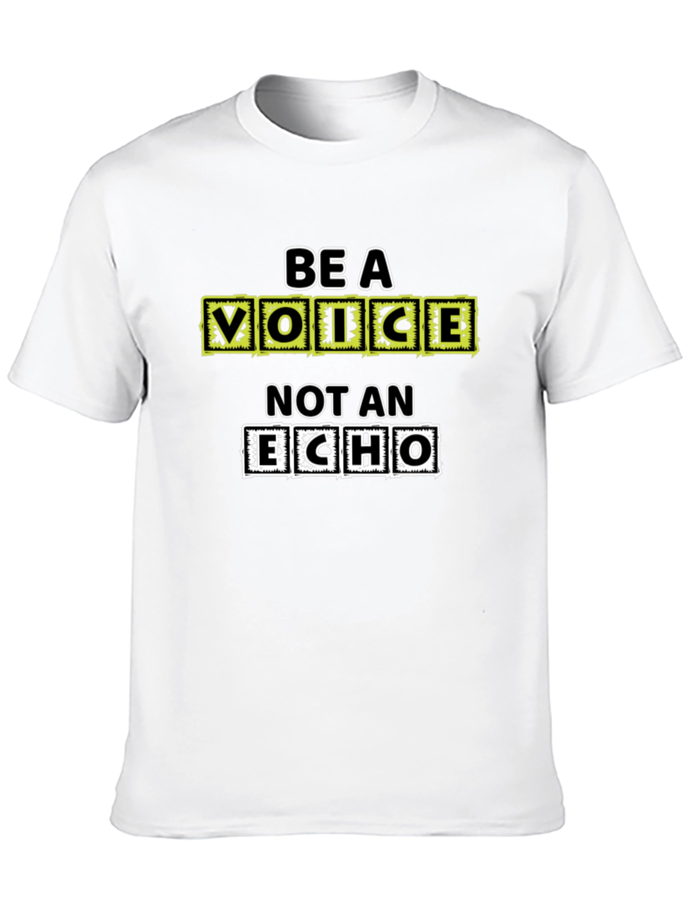 Black Be a Voice, Not an Echo - Black Graphic Tee view 10