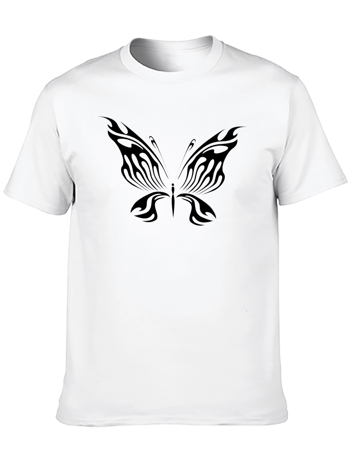 Black Black Butterfly Graphic Tee - Stylish Casual Wear view 10