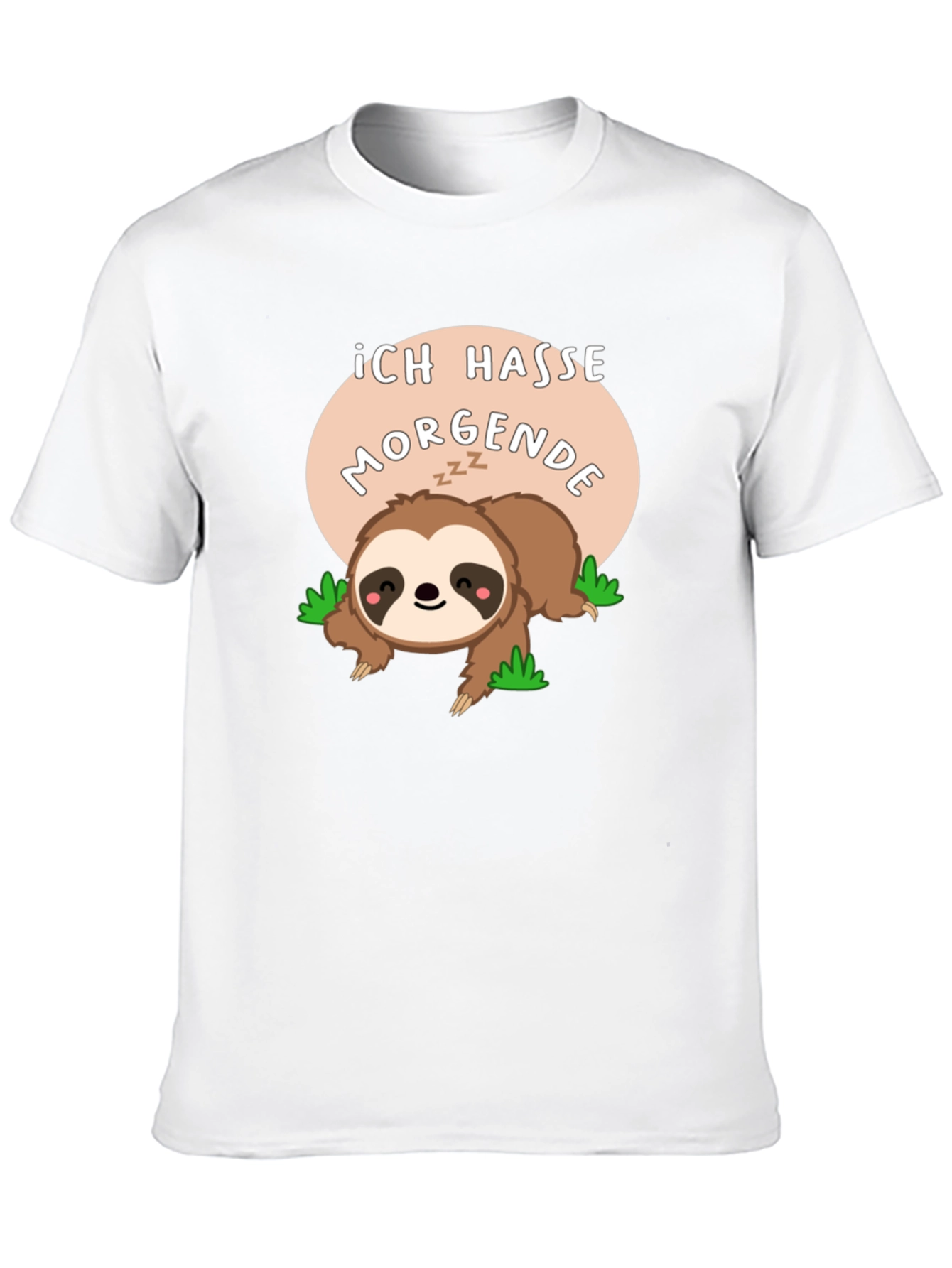 Black Ich Hasse Morgende Sloth Graphic Tee - Black view 10