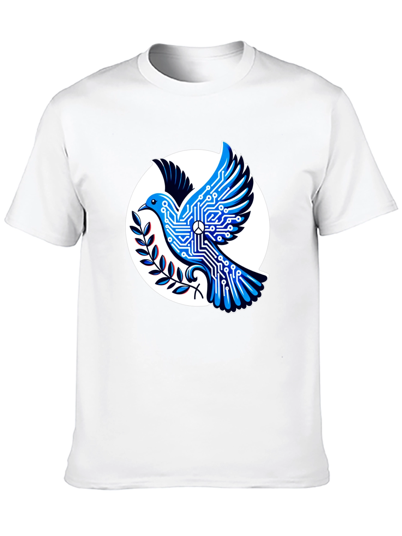 Black Tech Peace Dove Black T-Shirt view 10