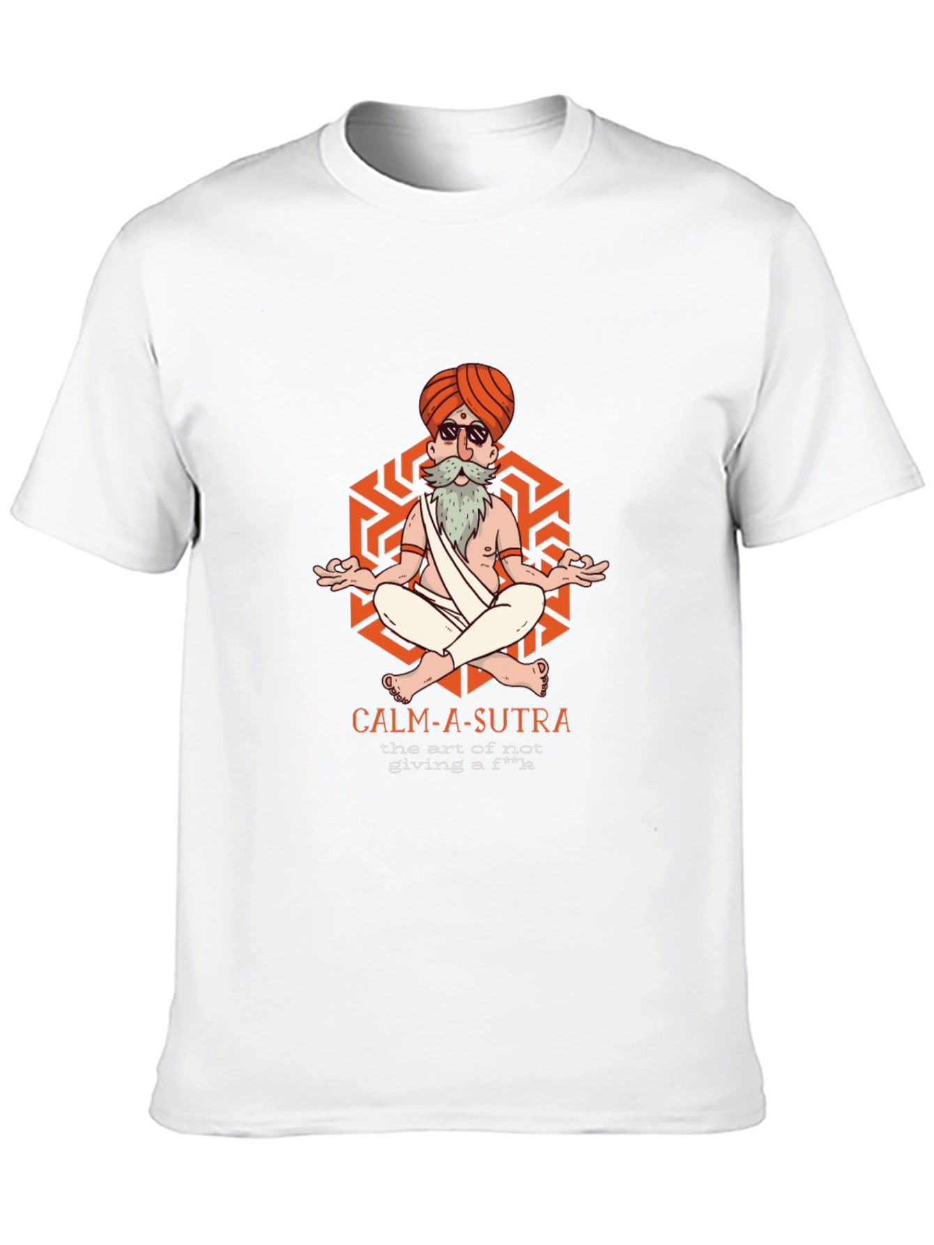 Black Calm-A-Sutra Graphic T-Shirt - Yoga Meditation Humor view 10