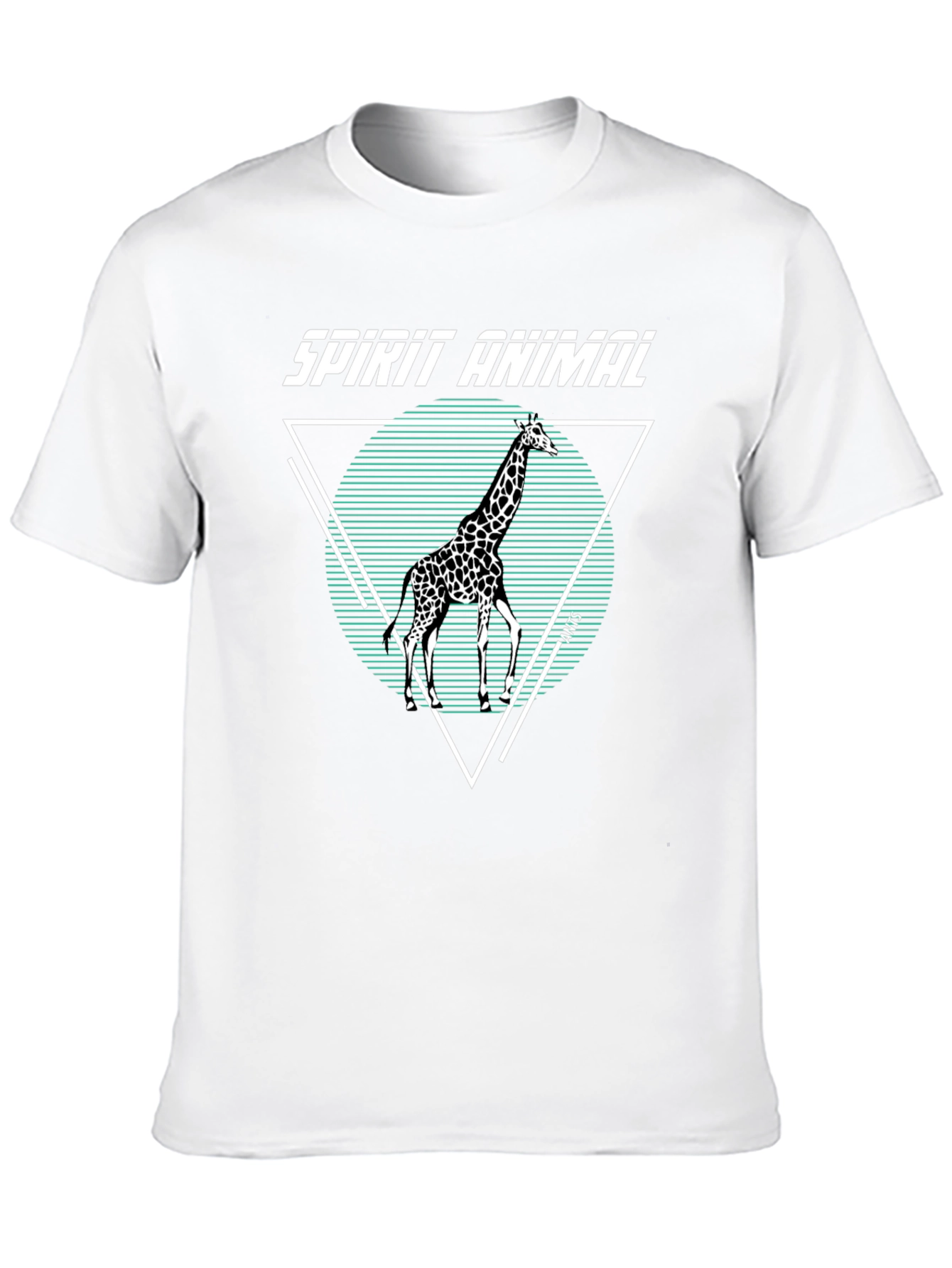Black Spirit Animal Giraffe Graphic Tee view 10
