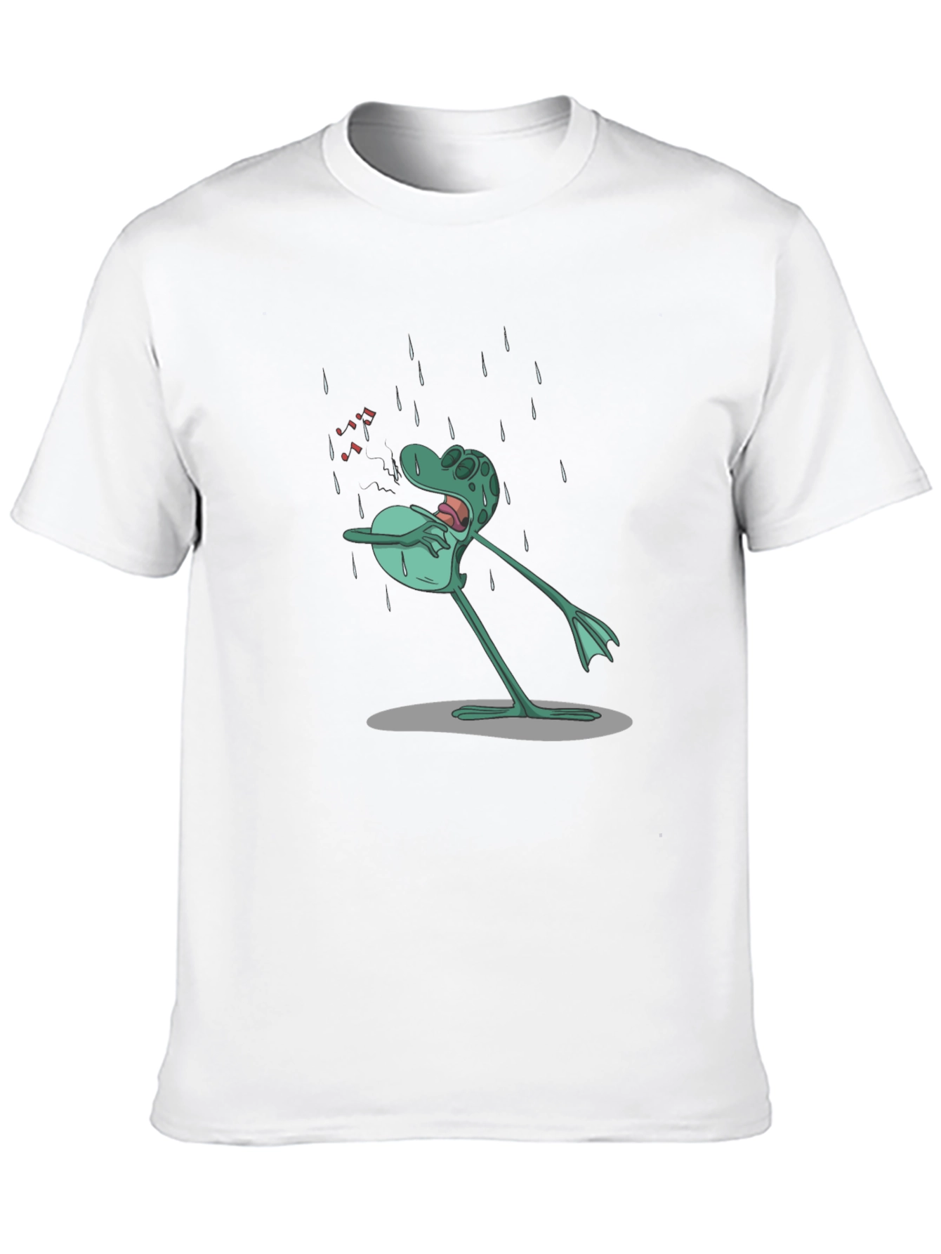 Black Sad Frog Cartoon Black T-Shirt view 10
