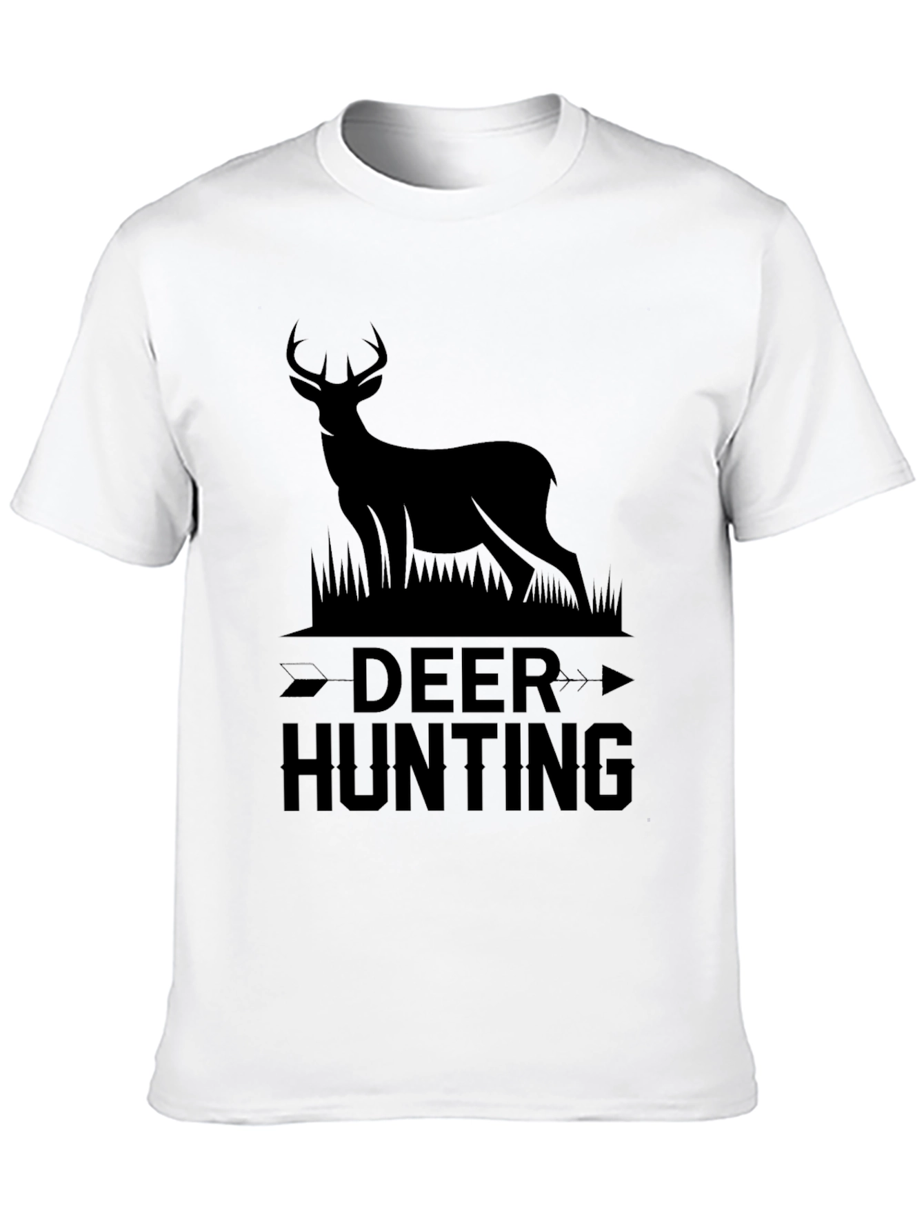 Black Deer Hunting Graphic Tee - Mens Crew Neck view 10
