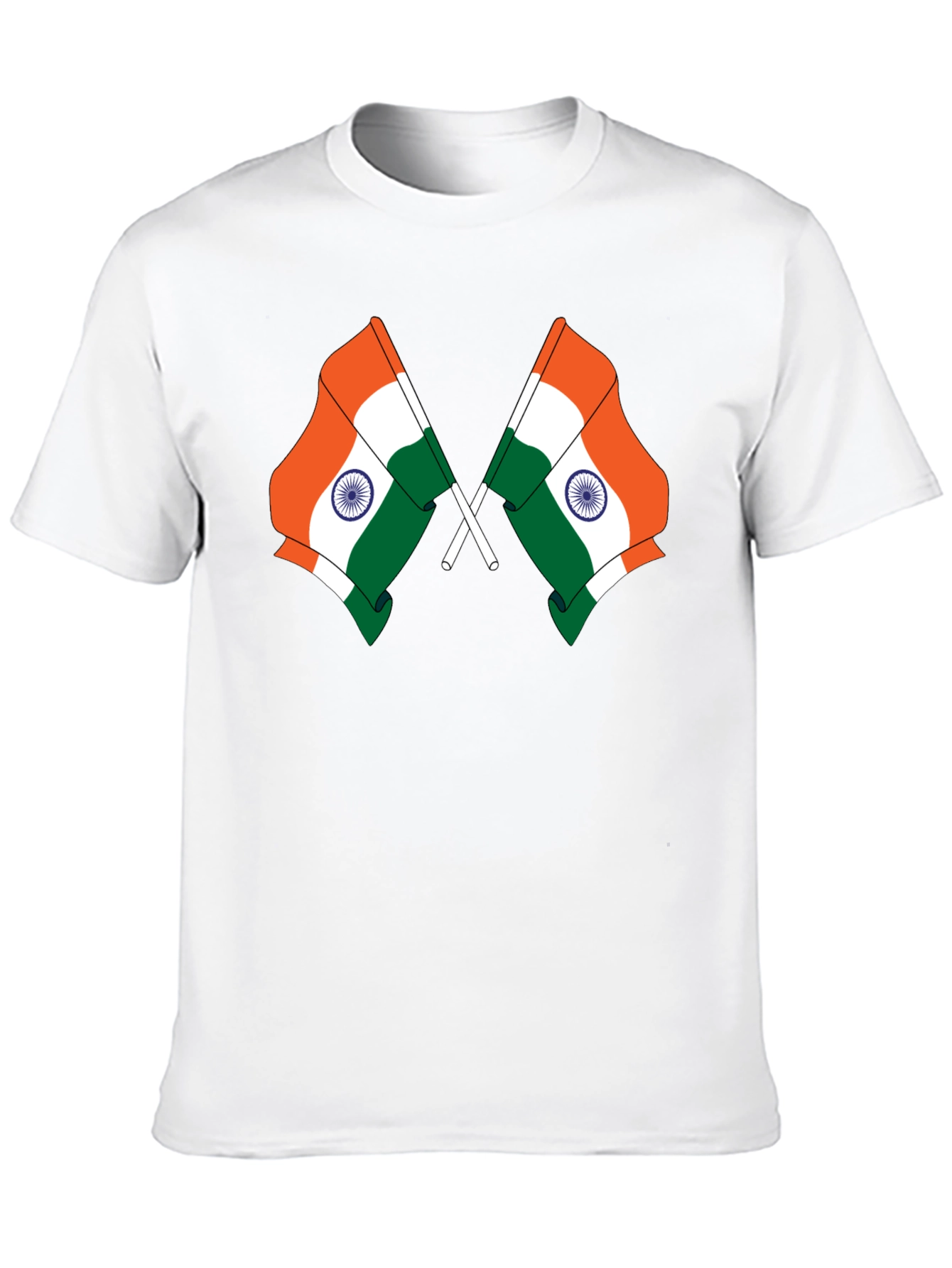 Black Indian Flag Graphic Tee - Black Cotton T-Shirt view 10
