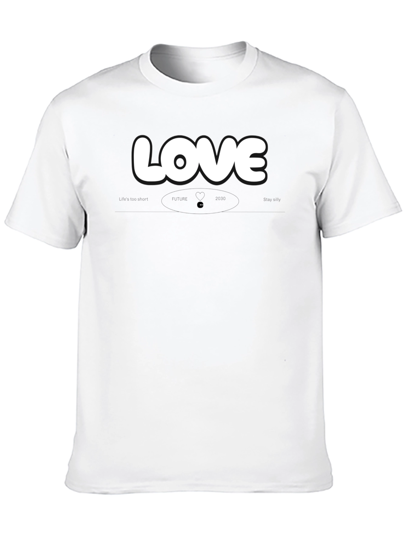 Black Love Graphic Black Crew Neck T-Shirt view 10