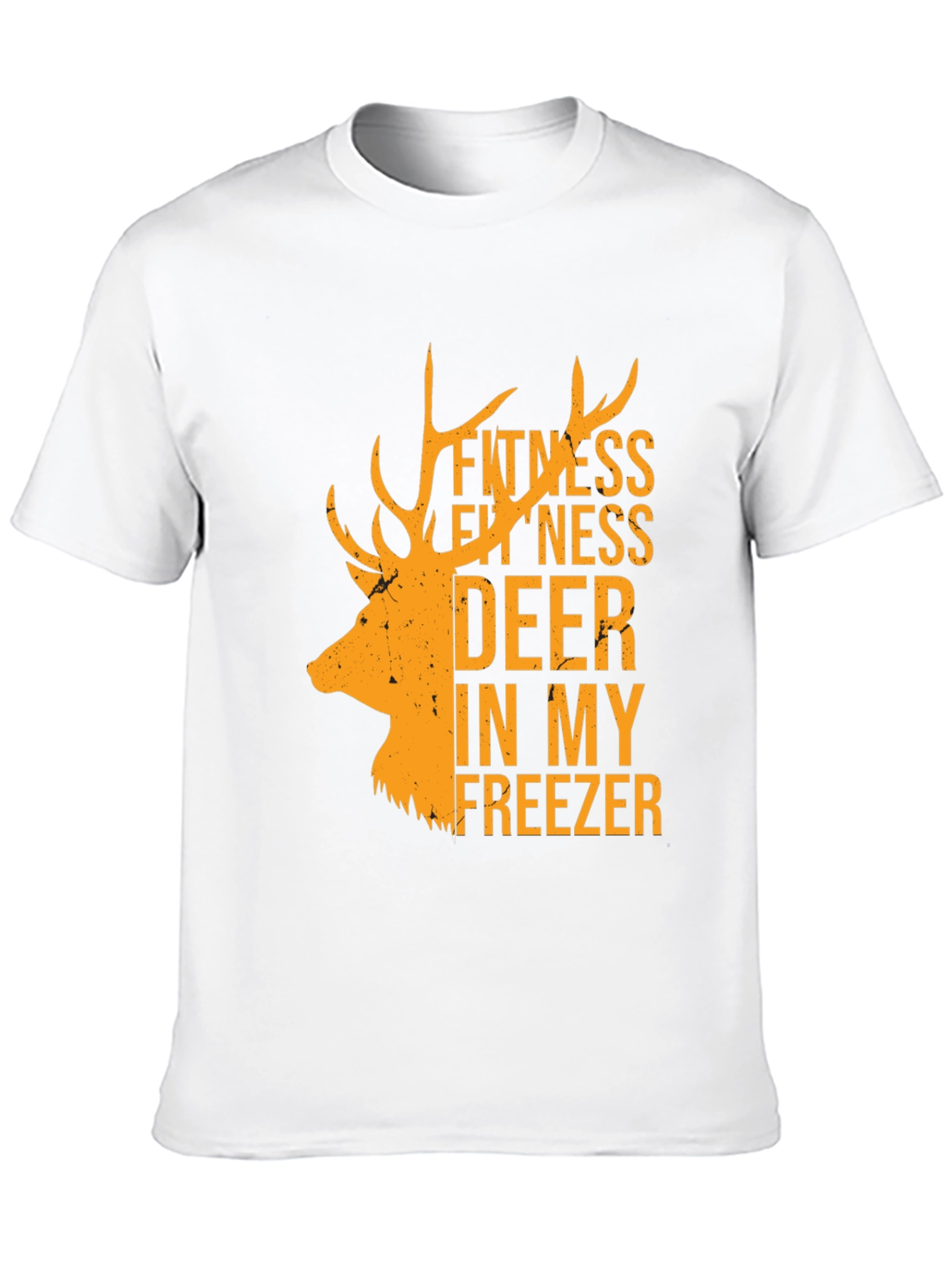 Black Fitness Deer In My Freezer Black T-Shirt view 10