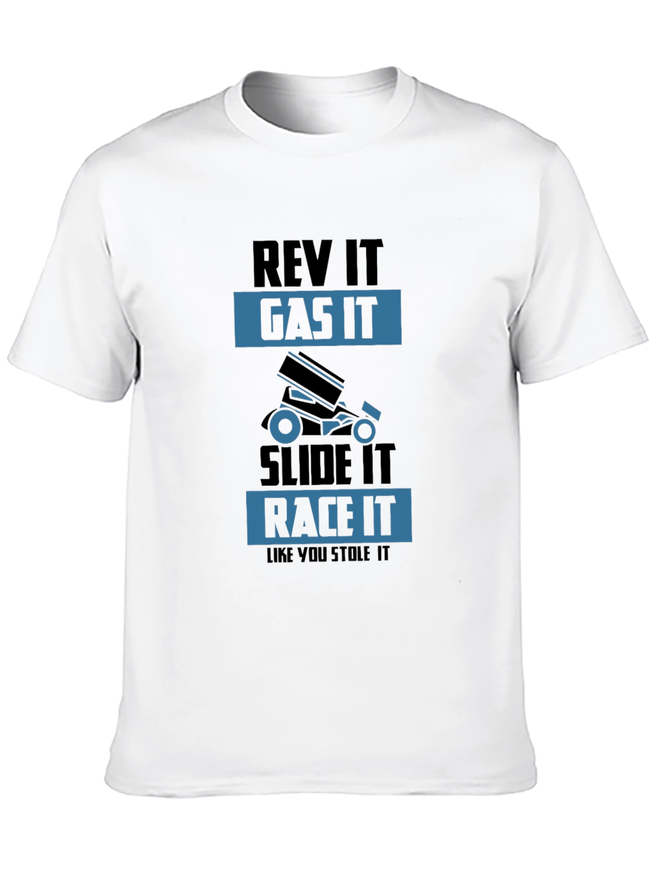 Rev It Gas It Race It T-Shirt - Men's Black Graphic Tee - 10