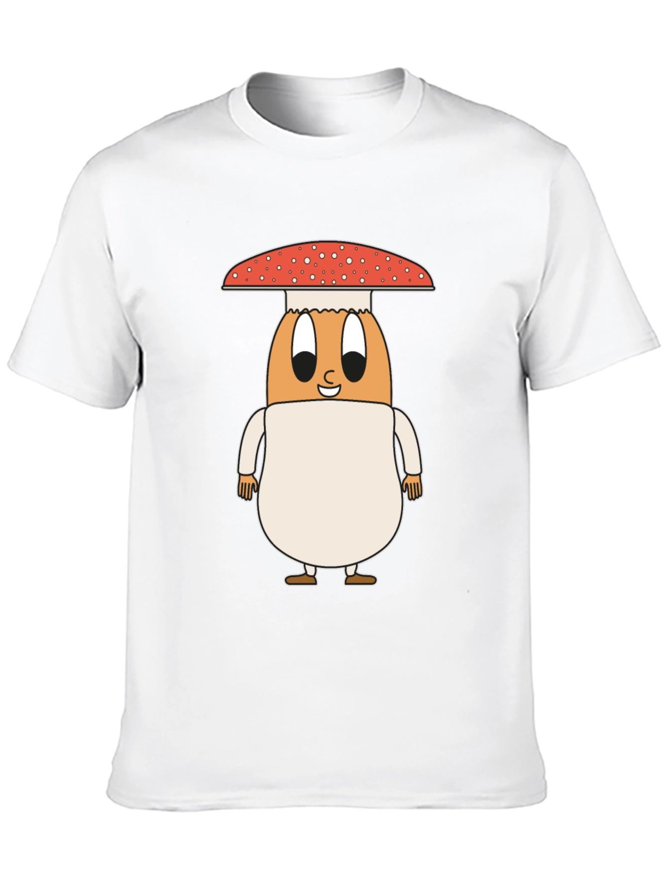 Black Mushroom Egg Graphic Tee - Unique Cartoon Design view 10