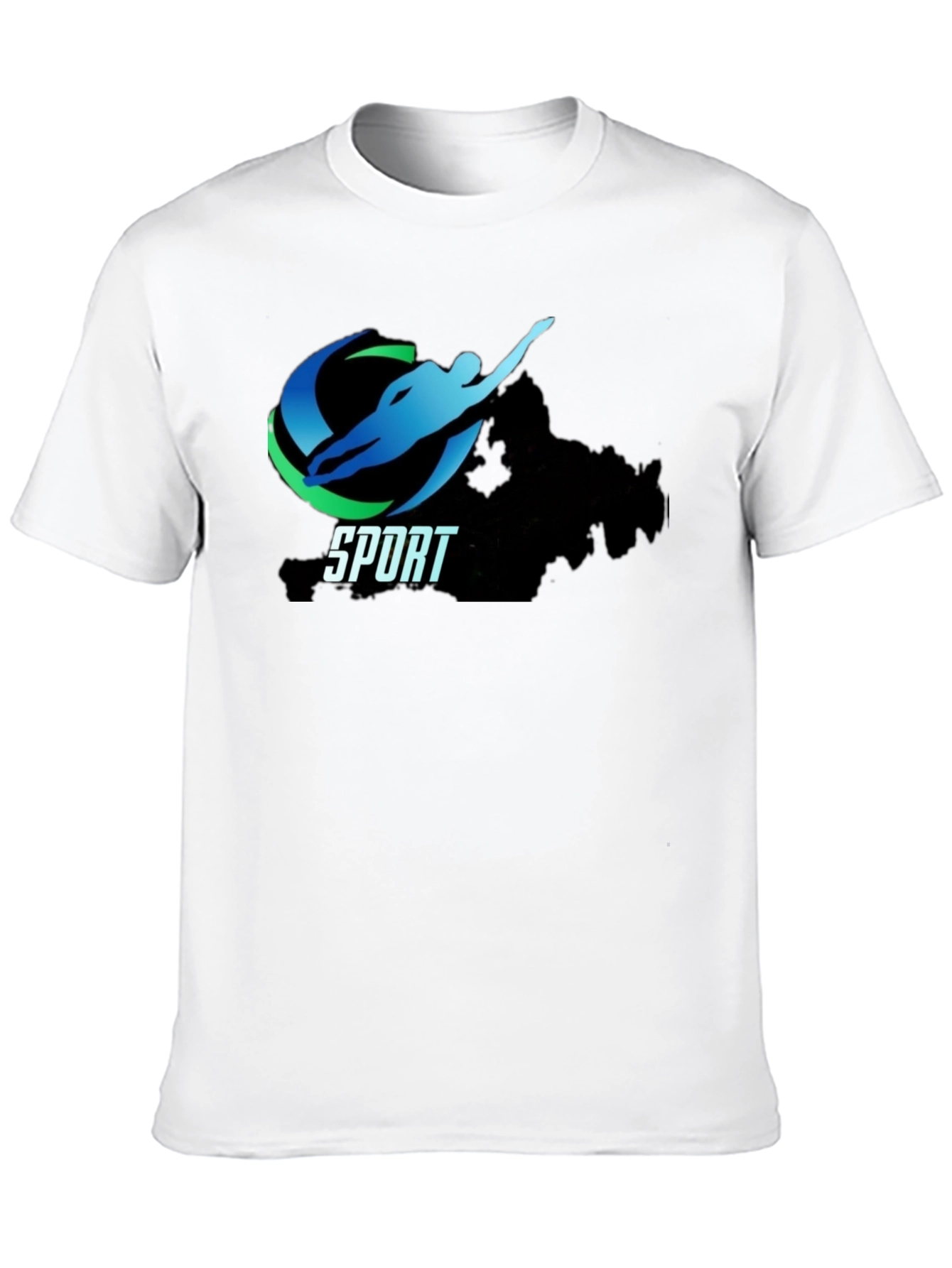 Men's Black Sport Graphic Tee - 10