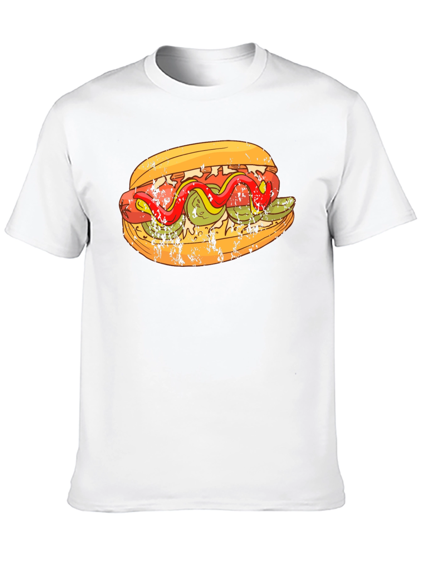 Black Hot Dog Graphic T-Shirt - Foodie Fashion Tee view 10
