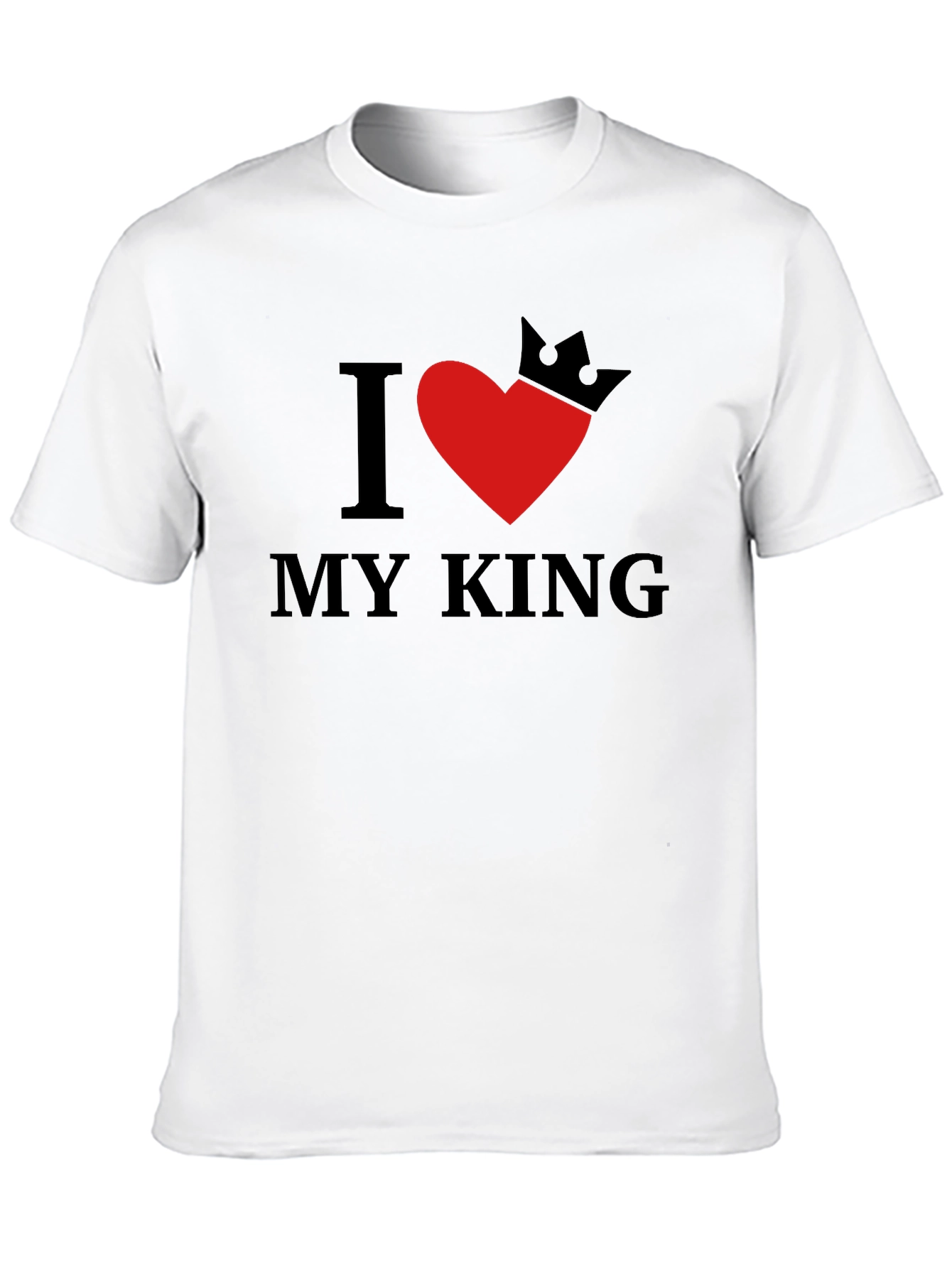 Black I Heart My King Graphic Tee - Soft Cotton Blend view 10