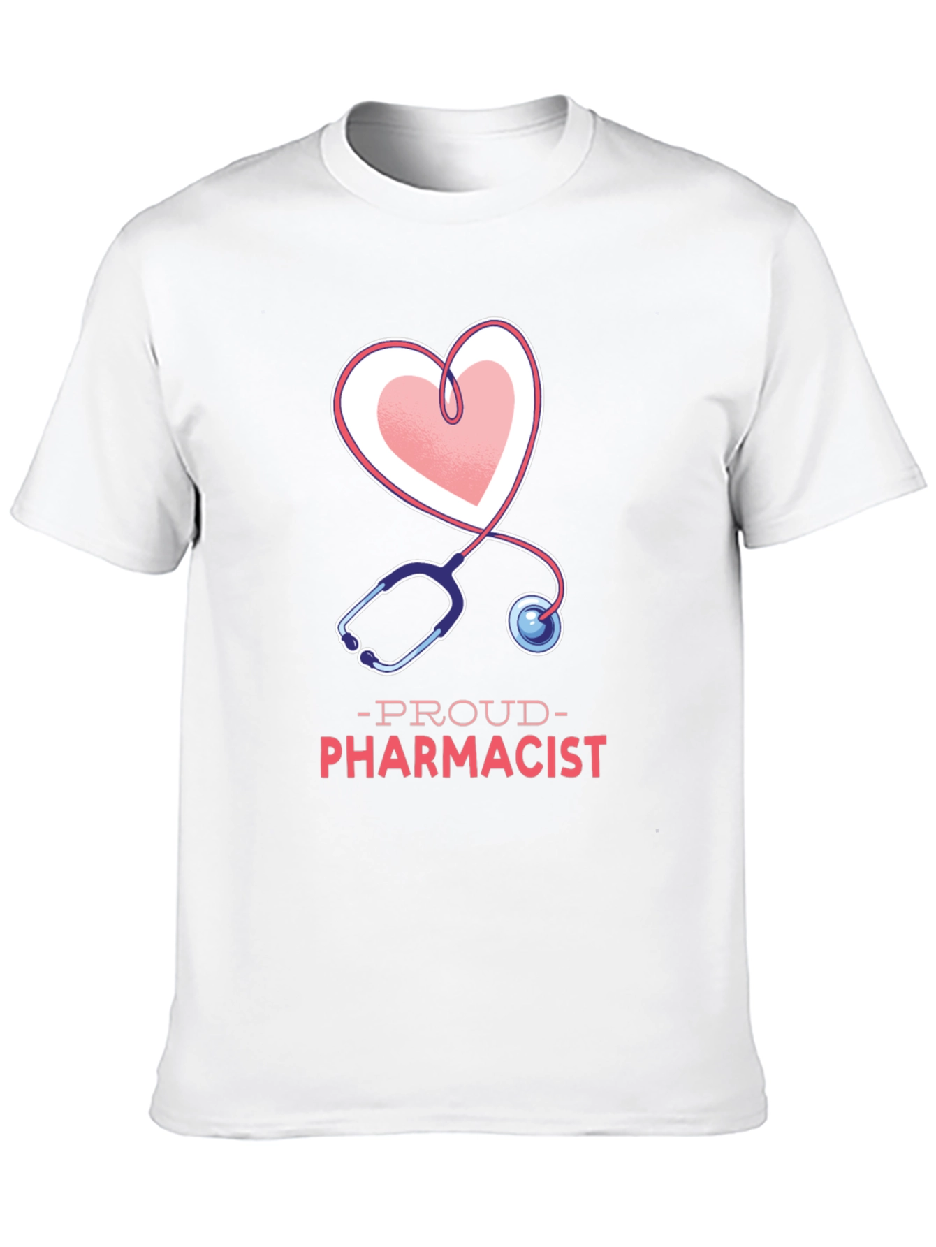 Black Proud Pharmacist Heart Stethoscope T-Shirt view 10