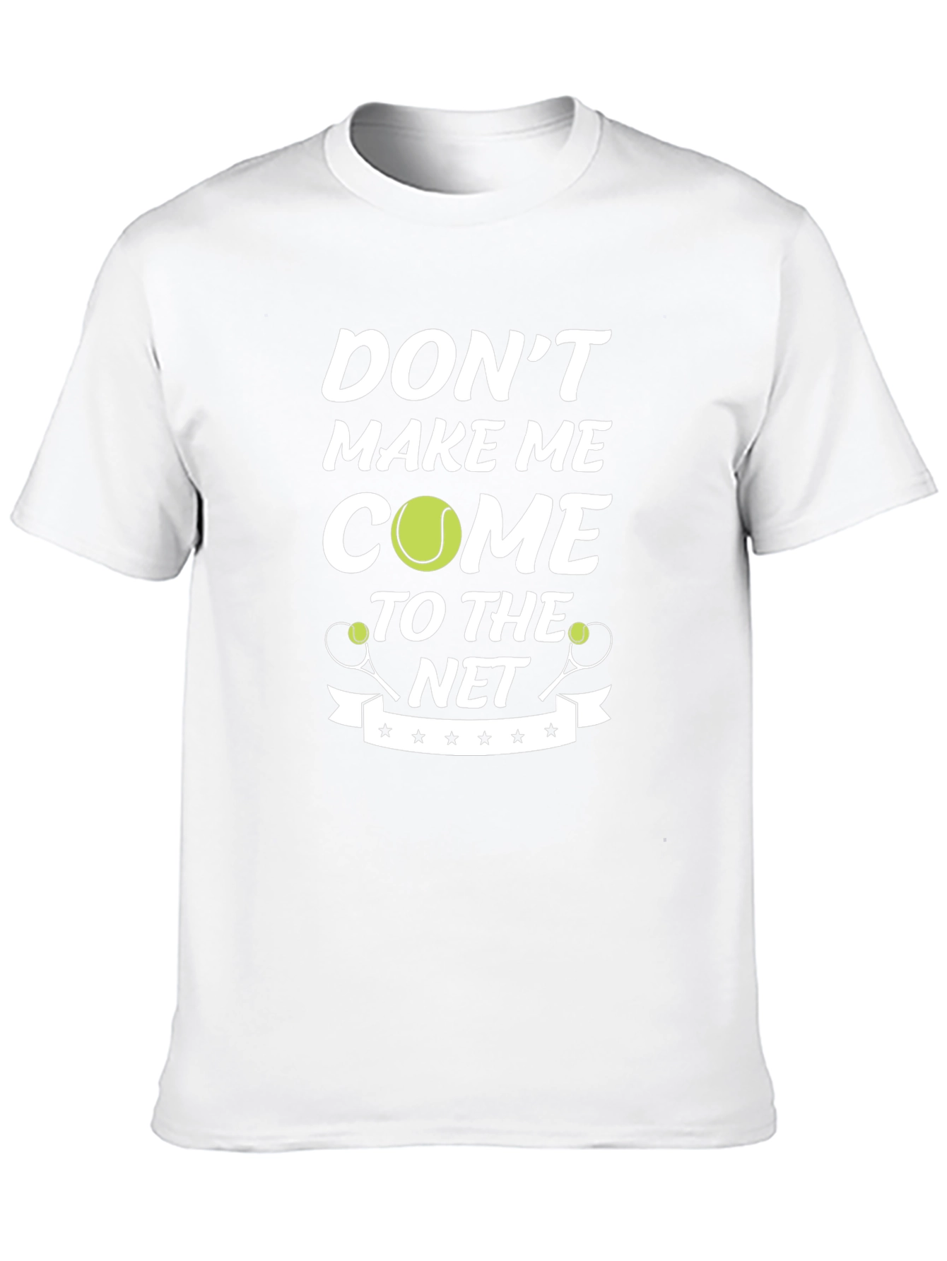 Black Tennis T-Shirt - Don't Make Me Come To The Net view 10