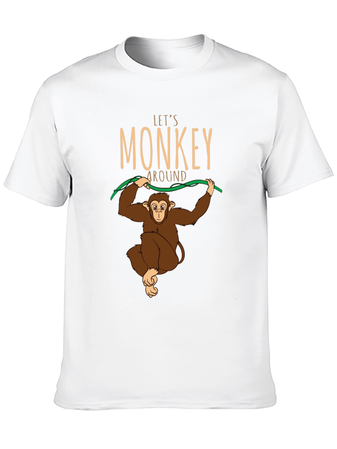 Black Let's Monkey Around T-Shirt - Fun Graphic Tee view 10
