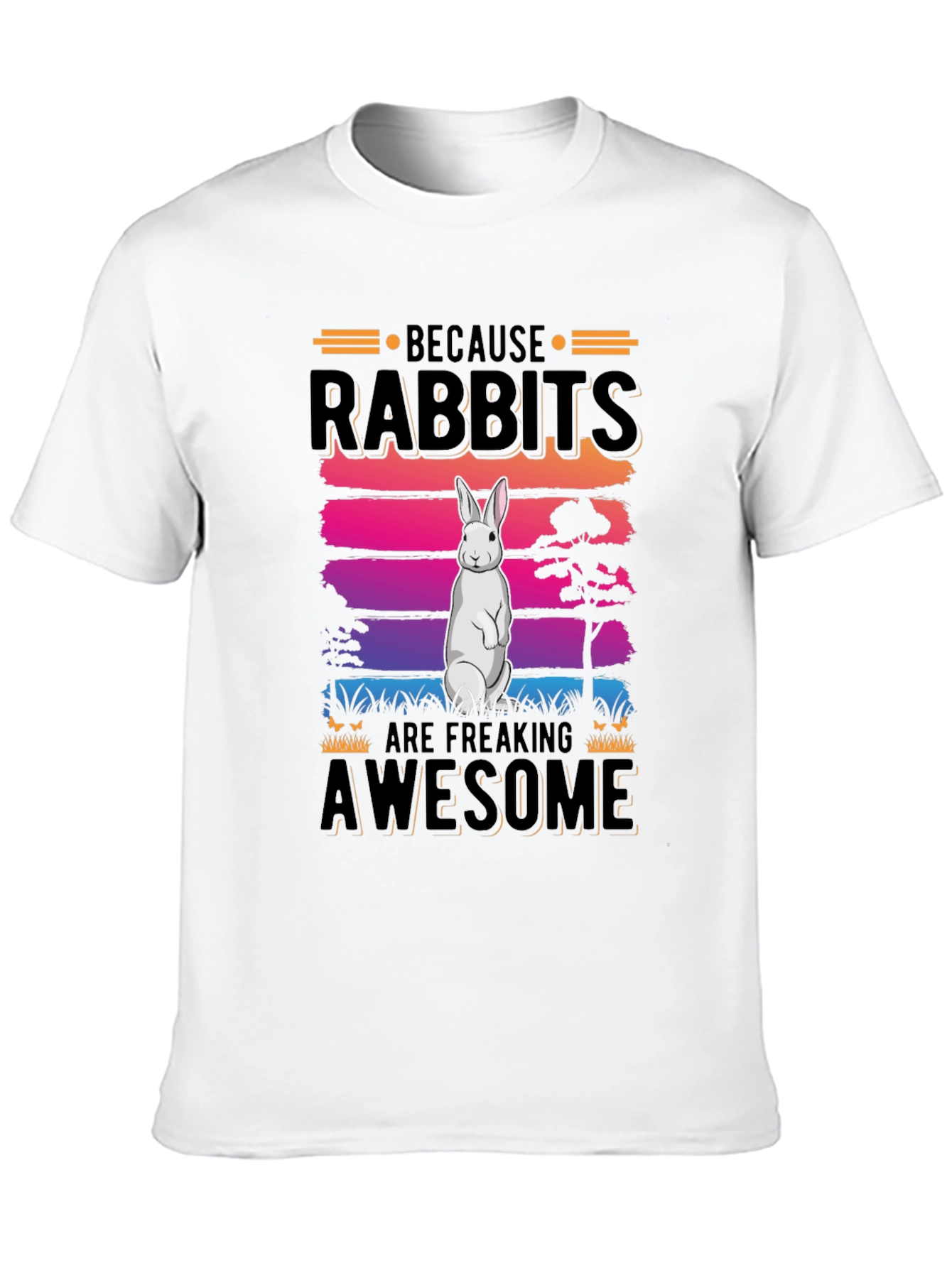 Black Rabbit Lover T-Shirt - Because Rabbits are Freaking Awesome view 10