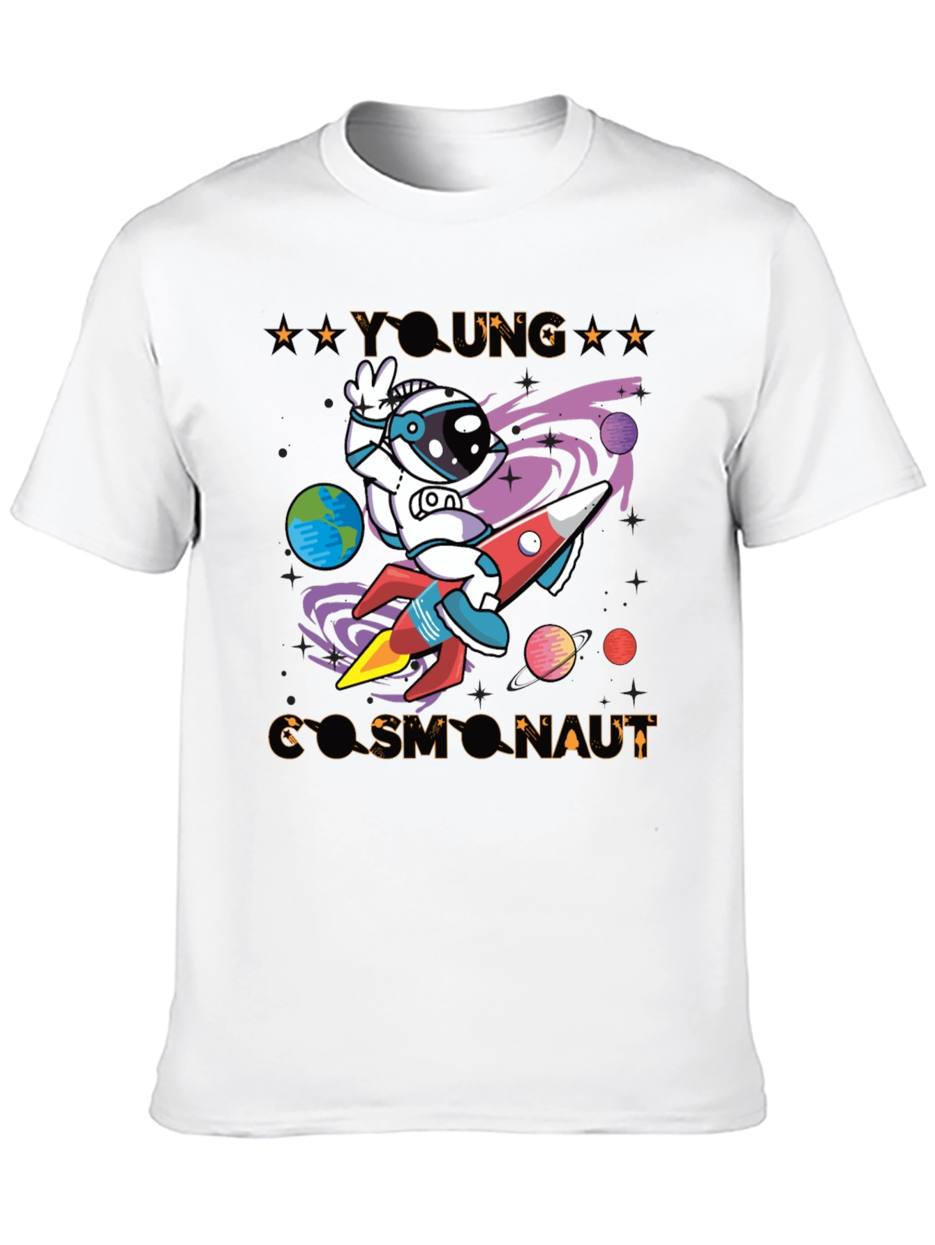 Black Young Astronaut T-Shirt - Space Adventure Tee view 10