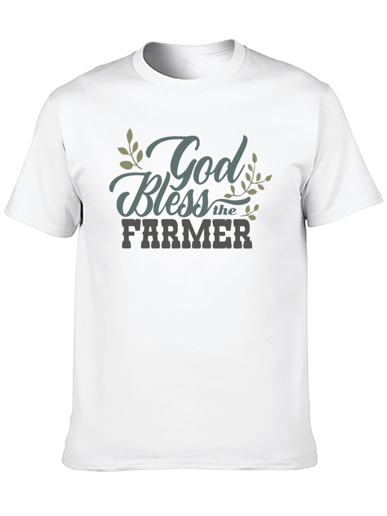 Black God Bless the Farmer Graphic T-Shirt - Black view 10