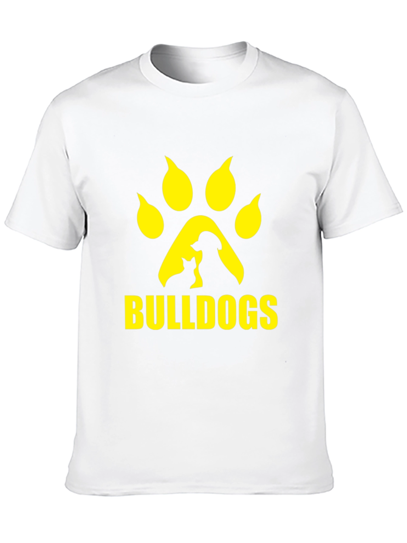 Black Bulldogs Paw Print Graphic T-Shirt - Black view 10