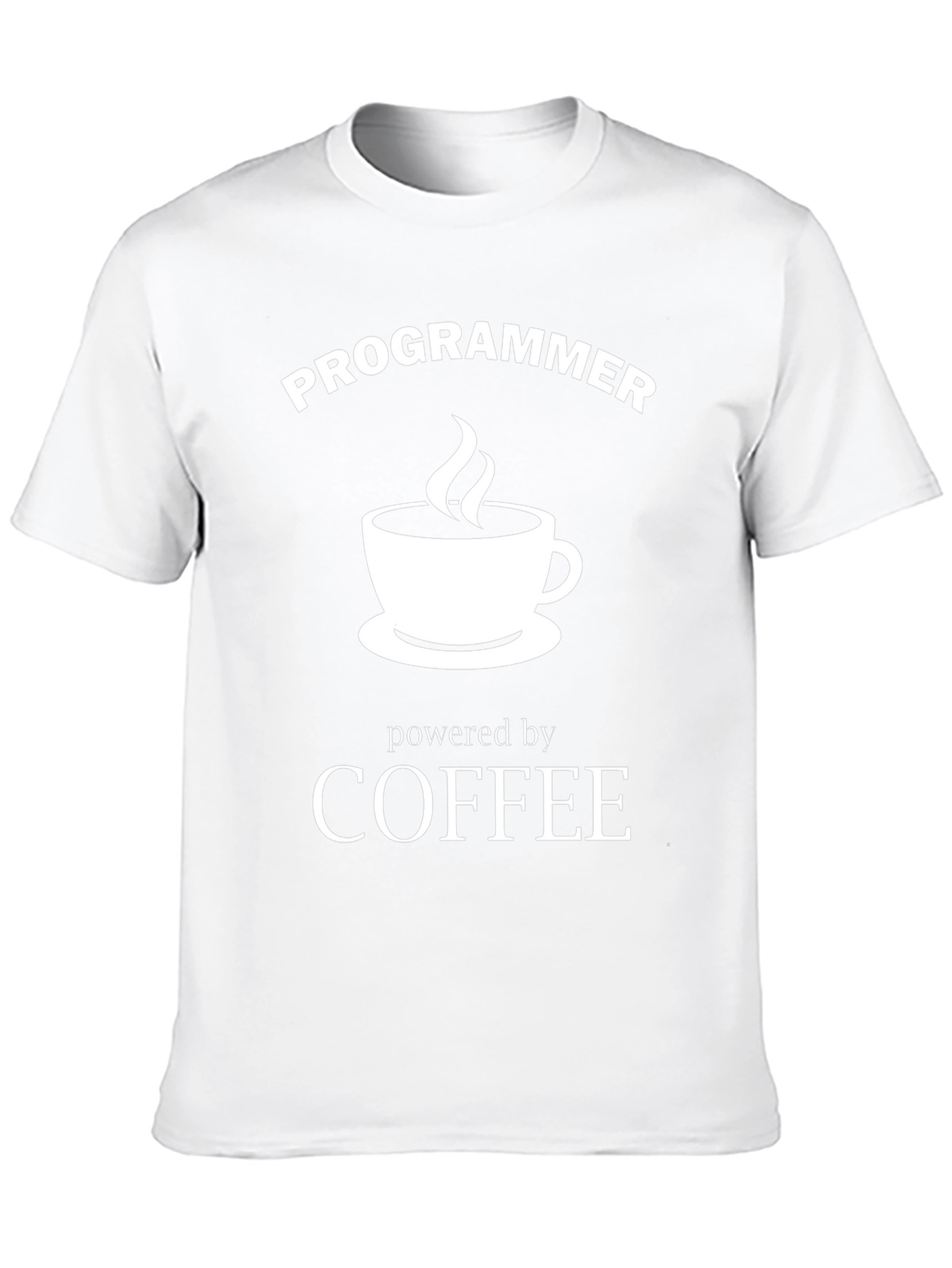 Black Programmer Powered by Coffee Black T-Shirt view 10