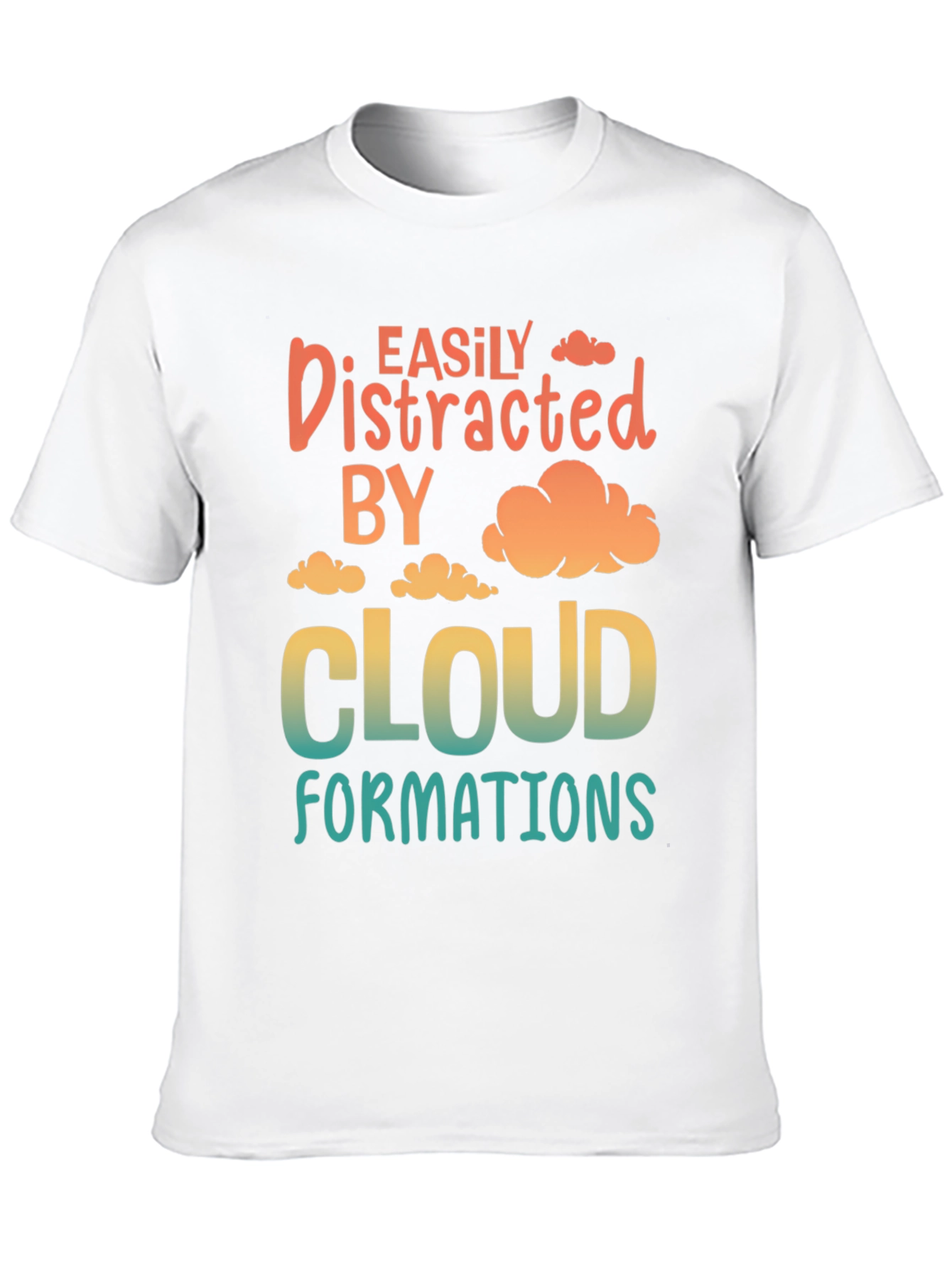 Black Easily Distracted By Cloud Formations T-Shirt view 10
