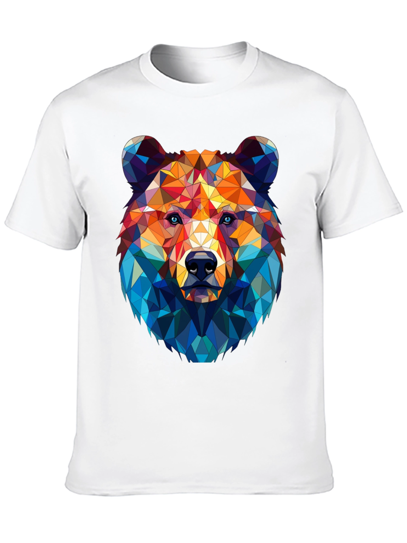 Black Geometric Bear Graphic Tee - Modern Style view 10