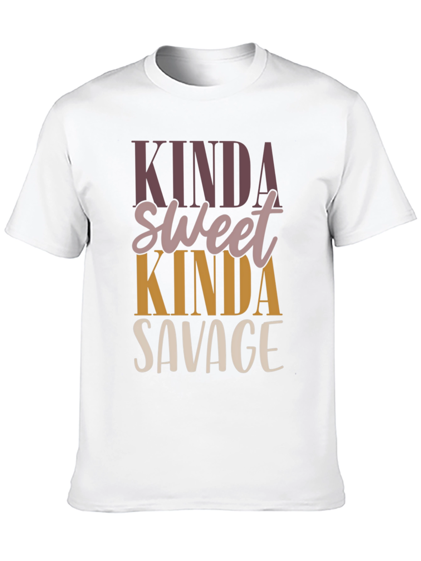 Black Kinda Sweet Kinda Savage Graphic Tee - Trendy Casual Top view 10