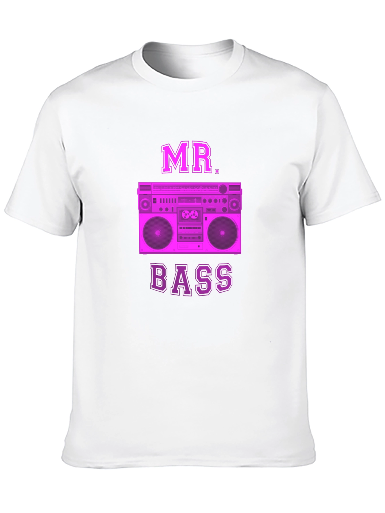 Black MR. BASS Retro Boombox Graphic Tee - Classic Style view 10
