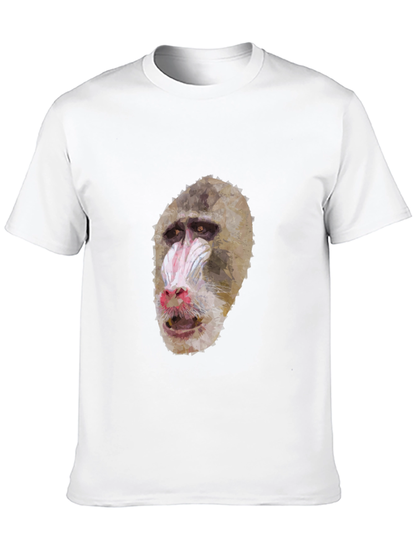 Black Mandrill Monkey Graphic T-Shirt - Unique Animal Tee view 10