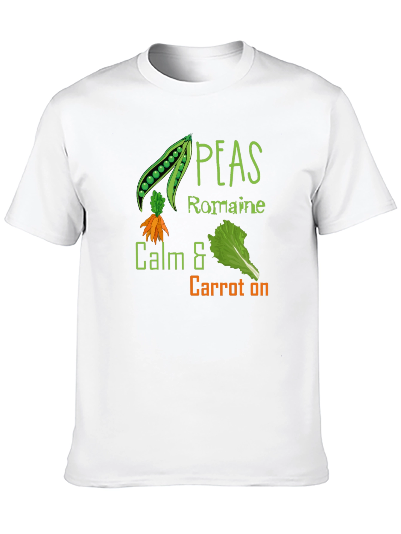 Black Peas Romaine Calm & Carrot On Black T-Shirt view 10