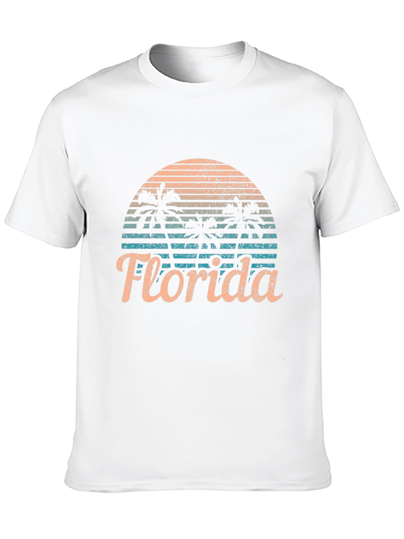 Black Florida Palm Sunset Graphic Tee view 10