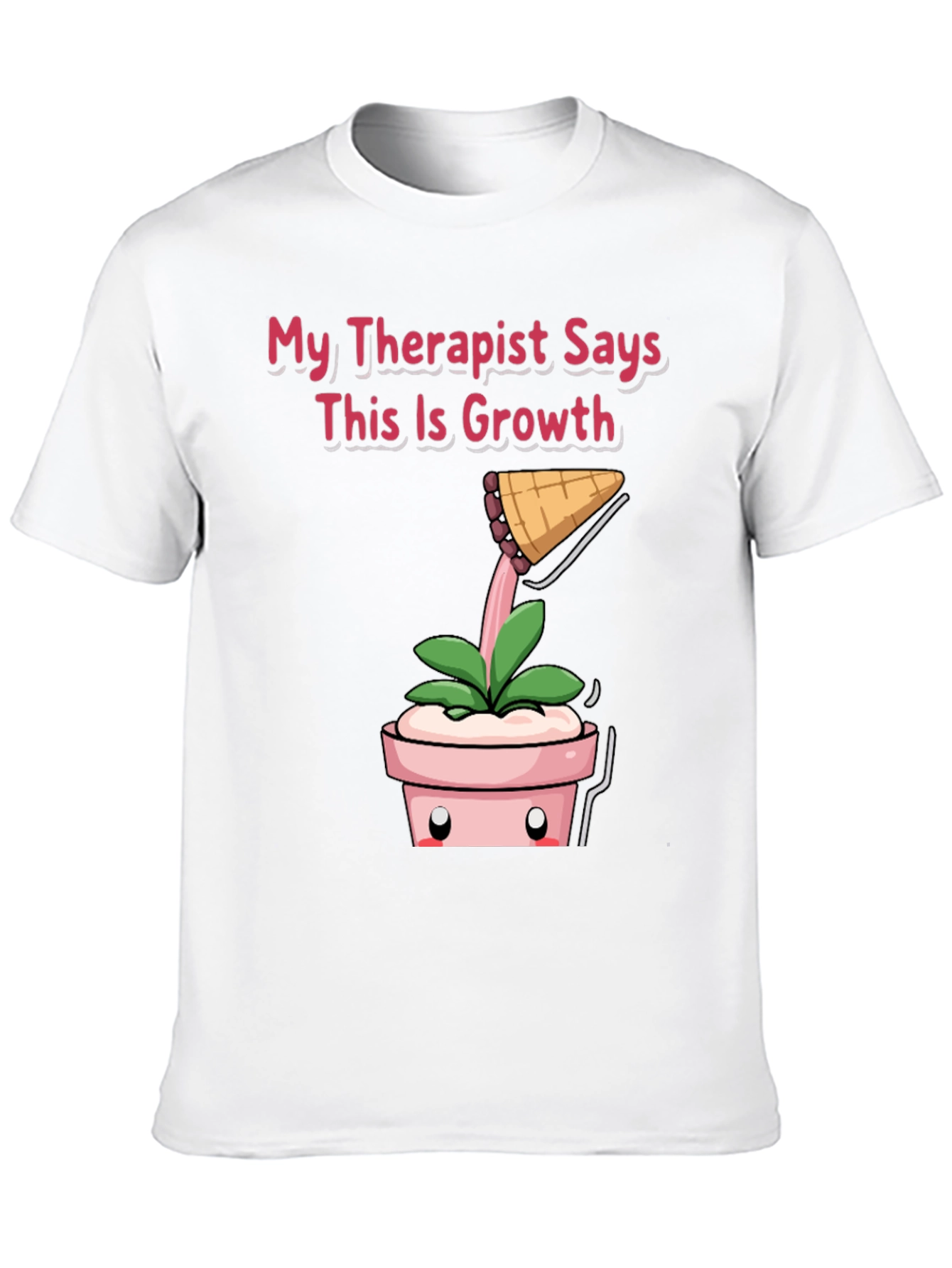 Black Therapist Says Growth T-Shirt: Funny Plant Tee view 10