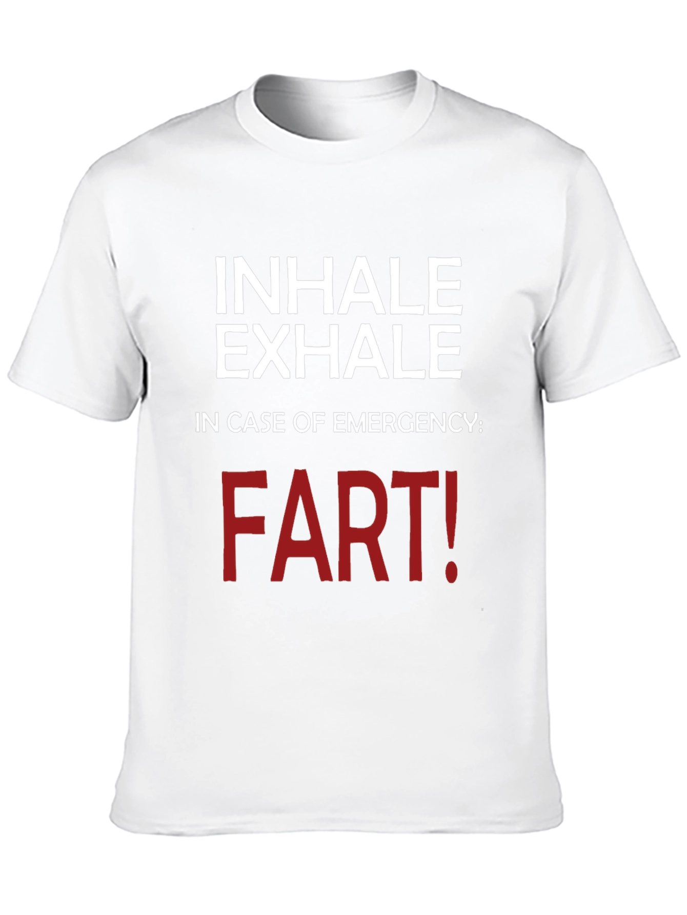 Black Inhale Exhale Funny T-Shirt - Emergency Fart! view 10