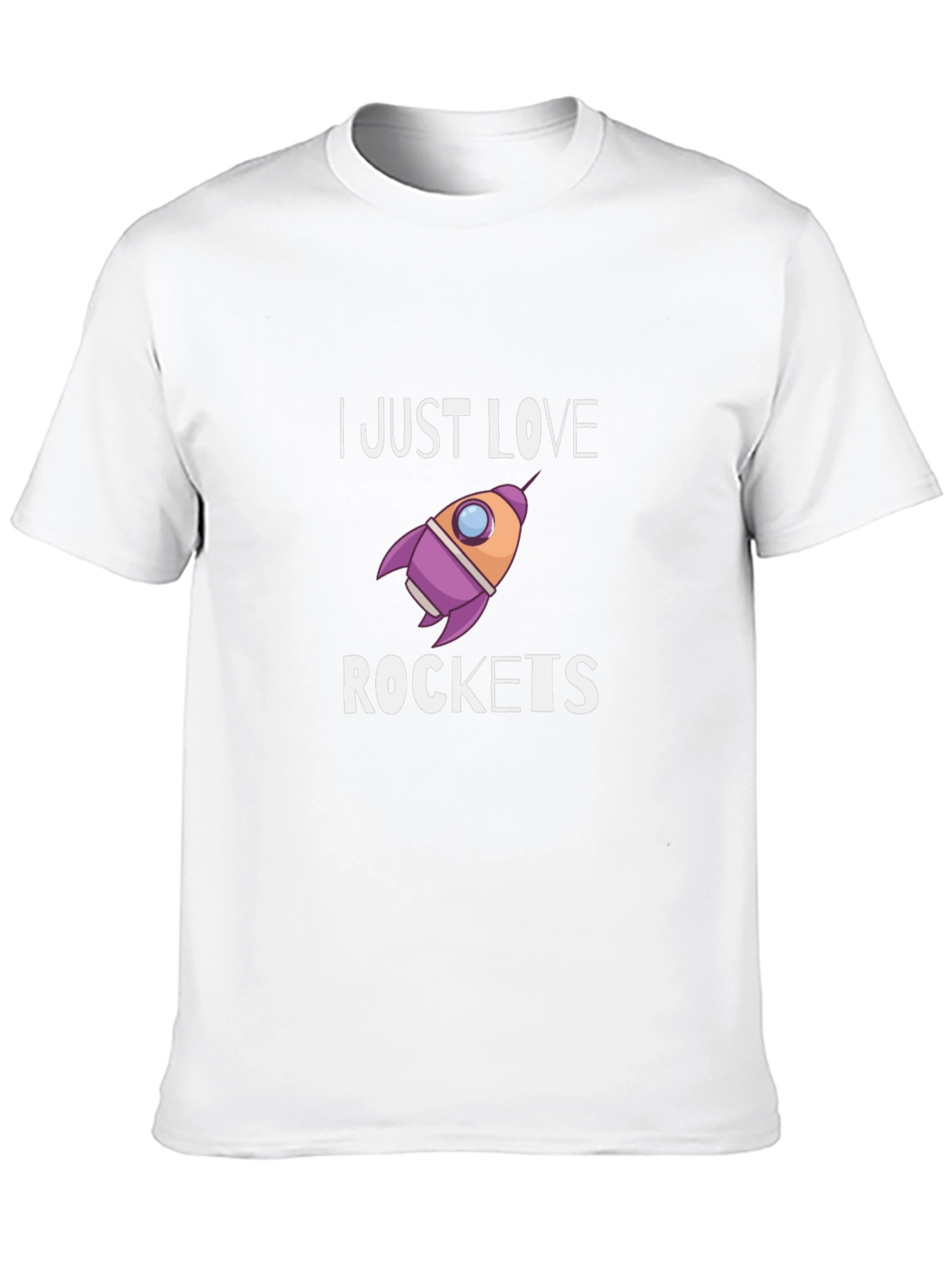 Black I Just Love Rockets Graphic T-Shirt - Black Cotton Blend view 10