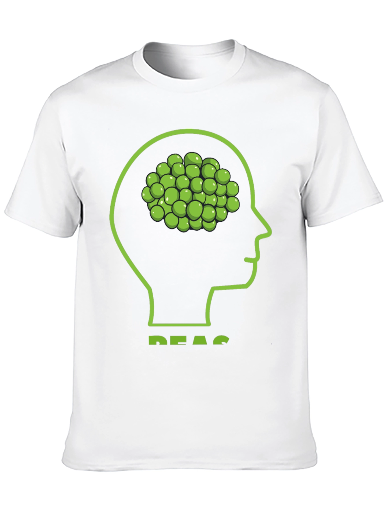 Black Peas Brain T-Shirt: Funny Vegetable Mind Tee view 10
