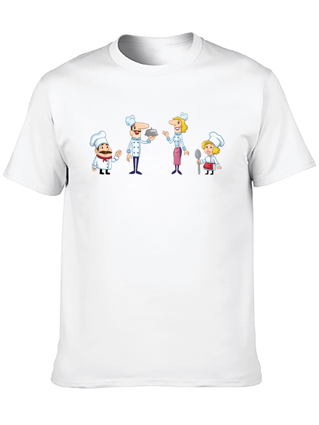 Black Cartoon Chef Crew Black T-Shirt view 10