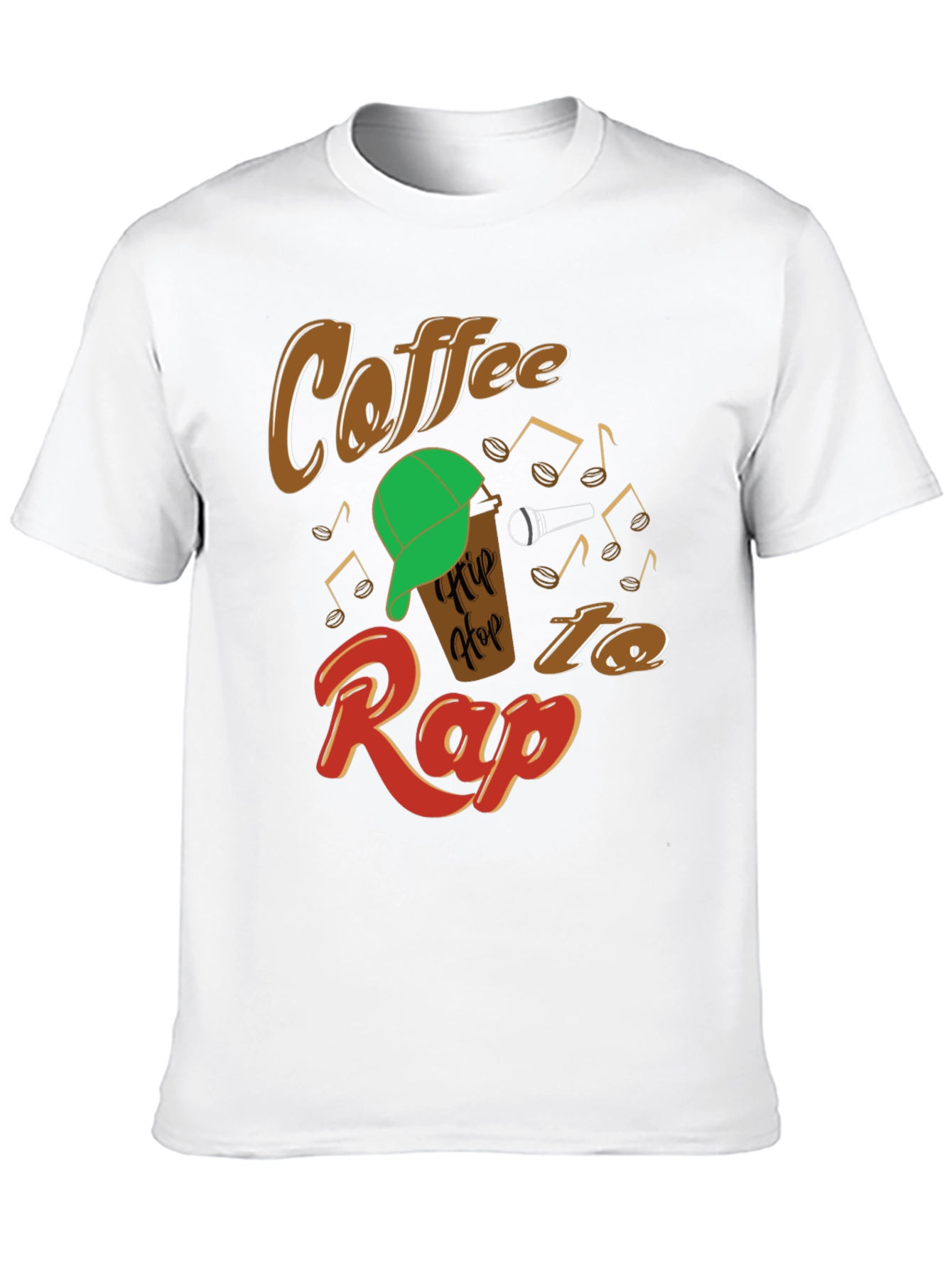 Black Coffee Hip Hop Rap Graphic T-Shirt view 10