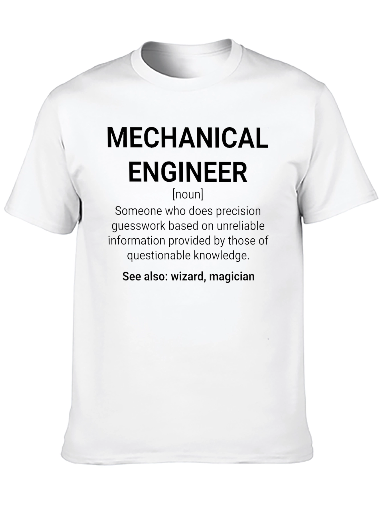Black Mechanical Engineer Definition T-Shirt view 10