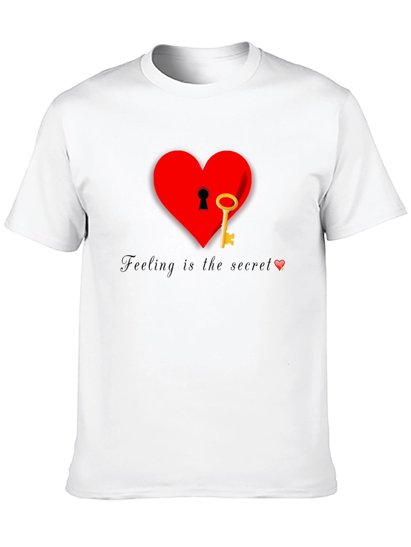 Black Heart Key T-Shirt - Feeling is the Secret view 10