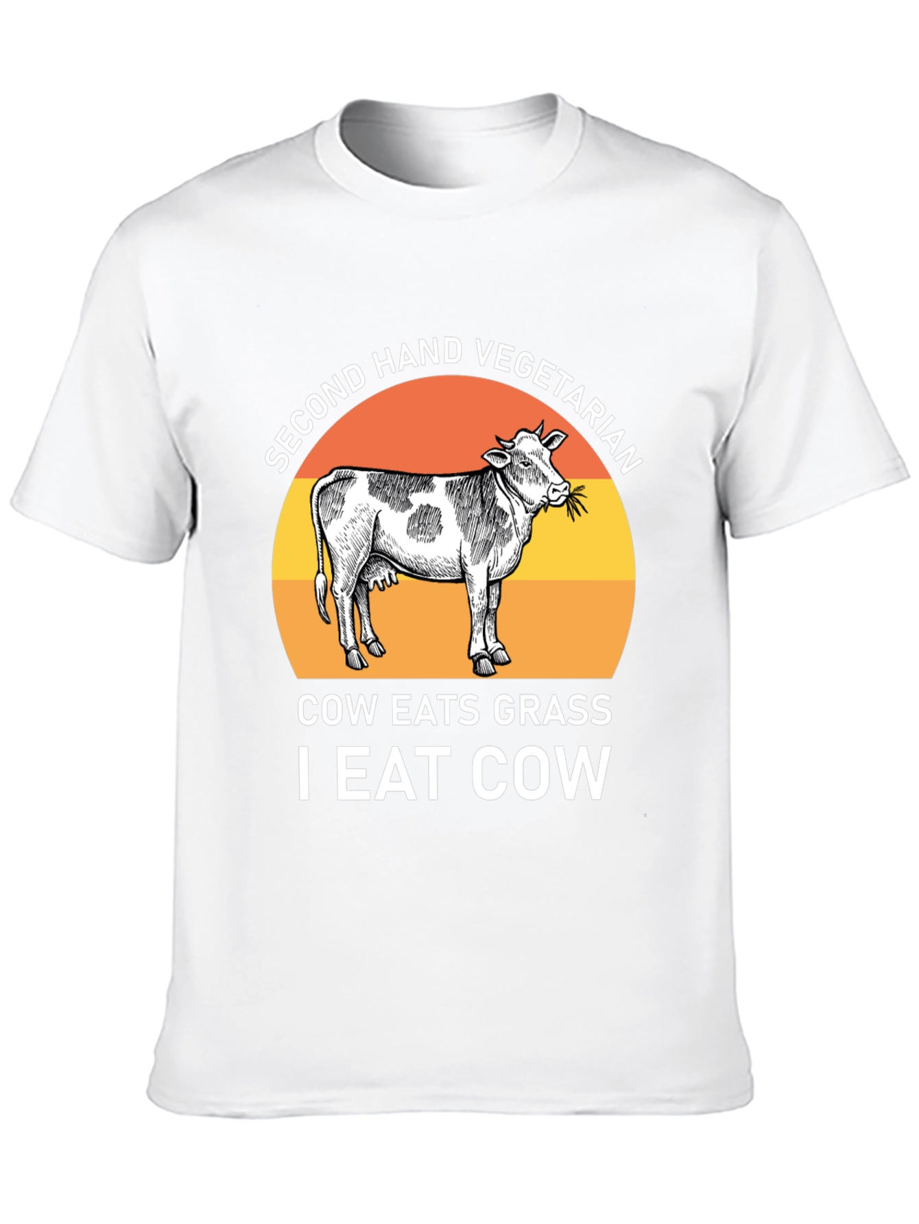 Black Second Hand Vegetarian Cow Graphic Tee view 10