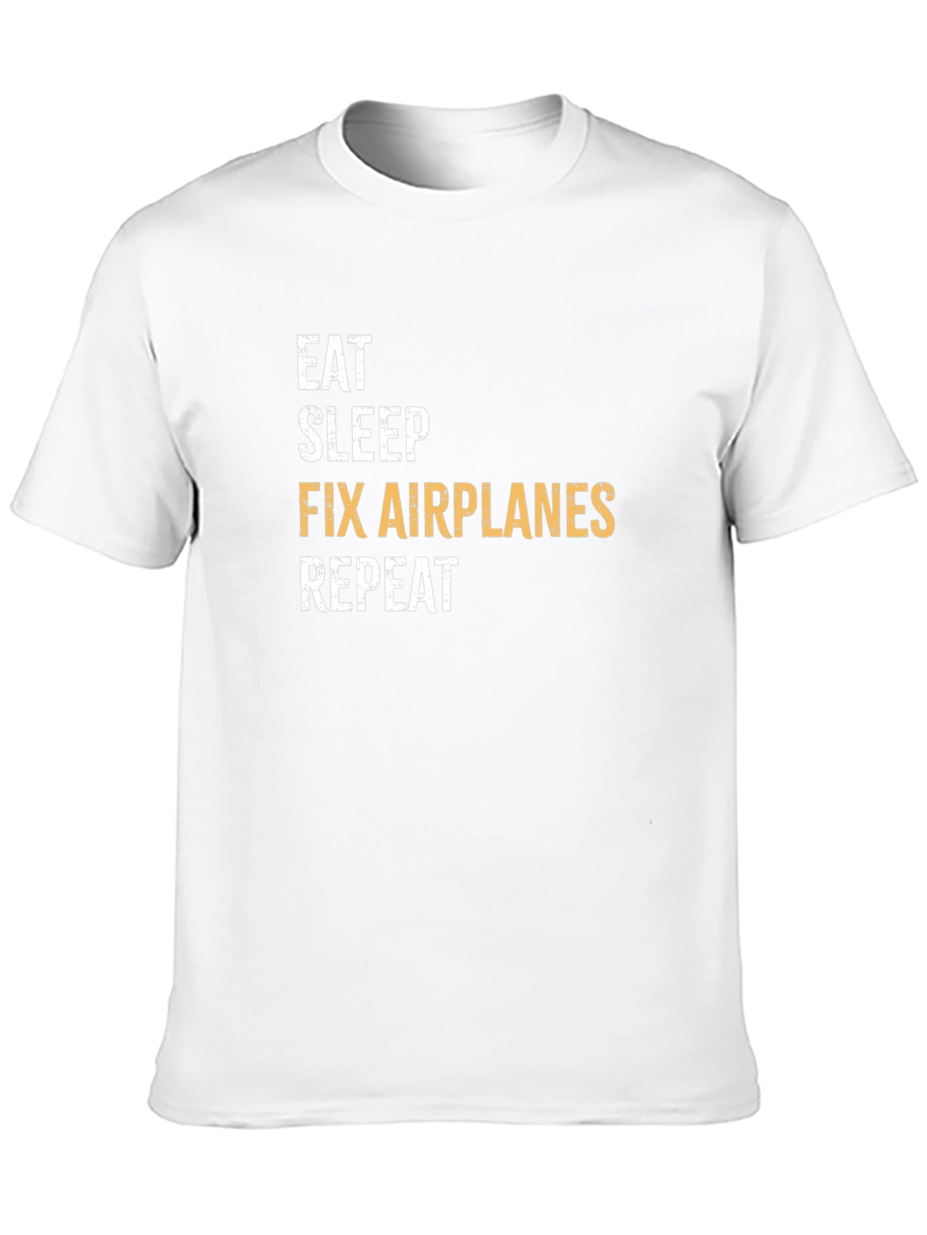 Black Eat Sleep Fix Airplanes Repeat T-Shirt view 10