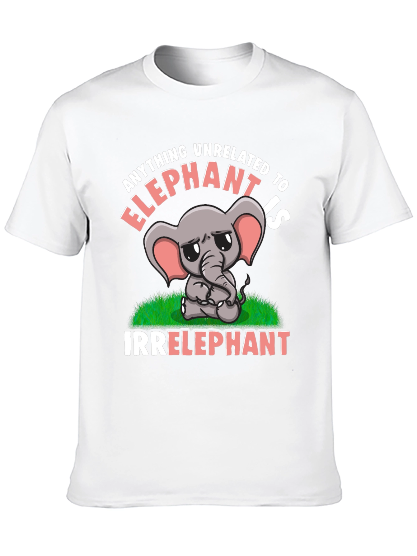 Black Irrelephant T-Shirt Funny Elephant Pun Tee view 10