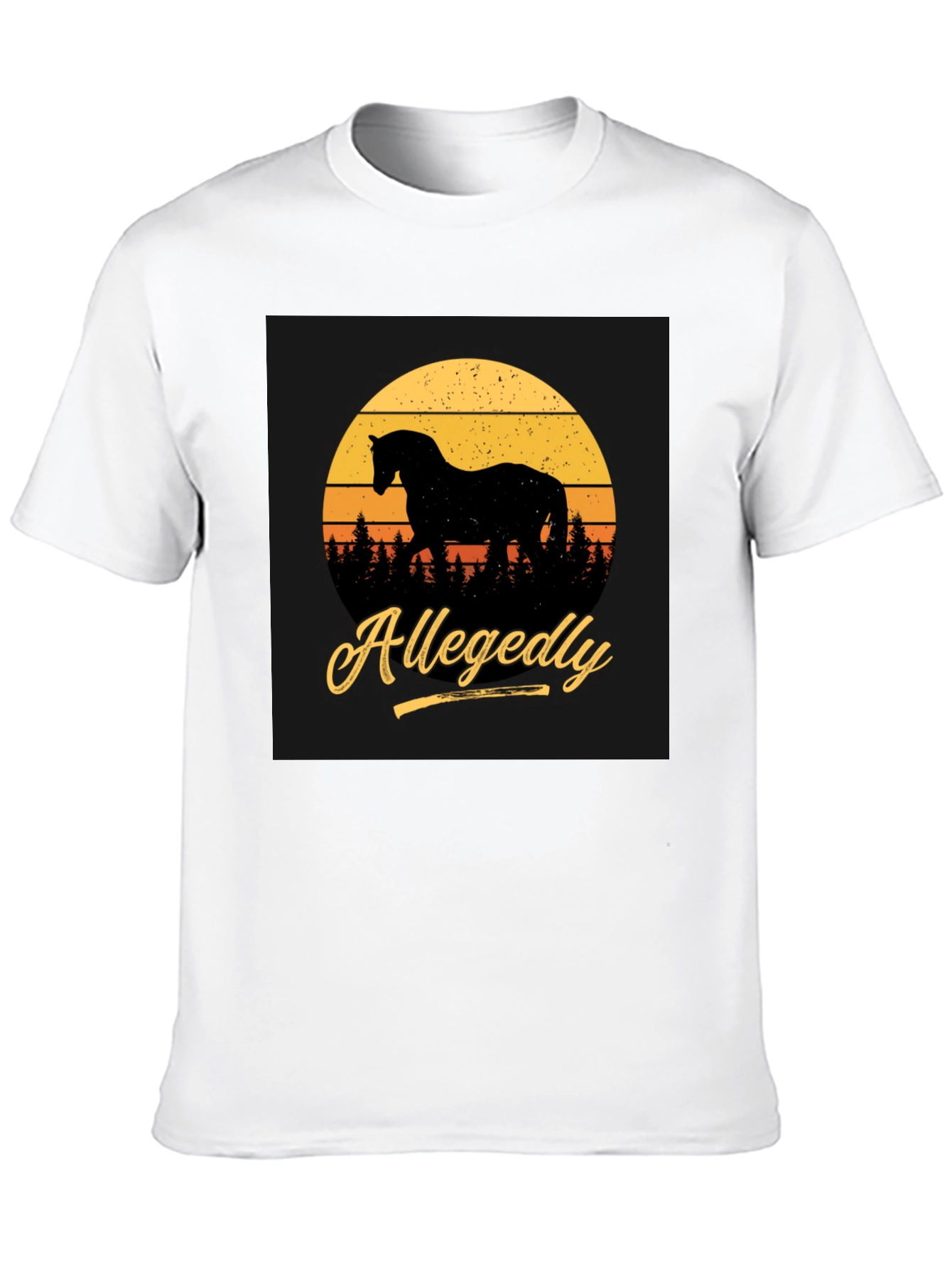 Black Allegedly Horse Silhouette Graphic Tee view 10