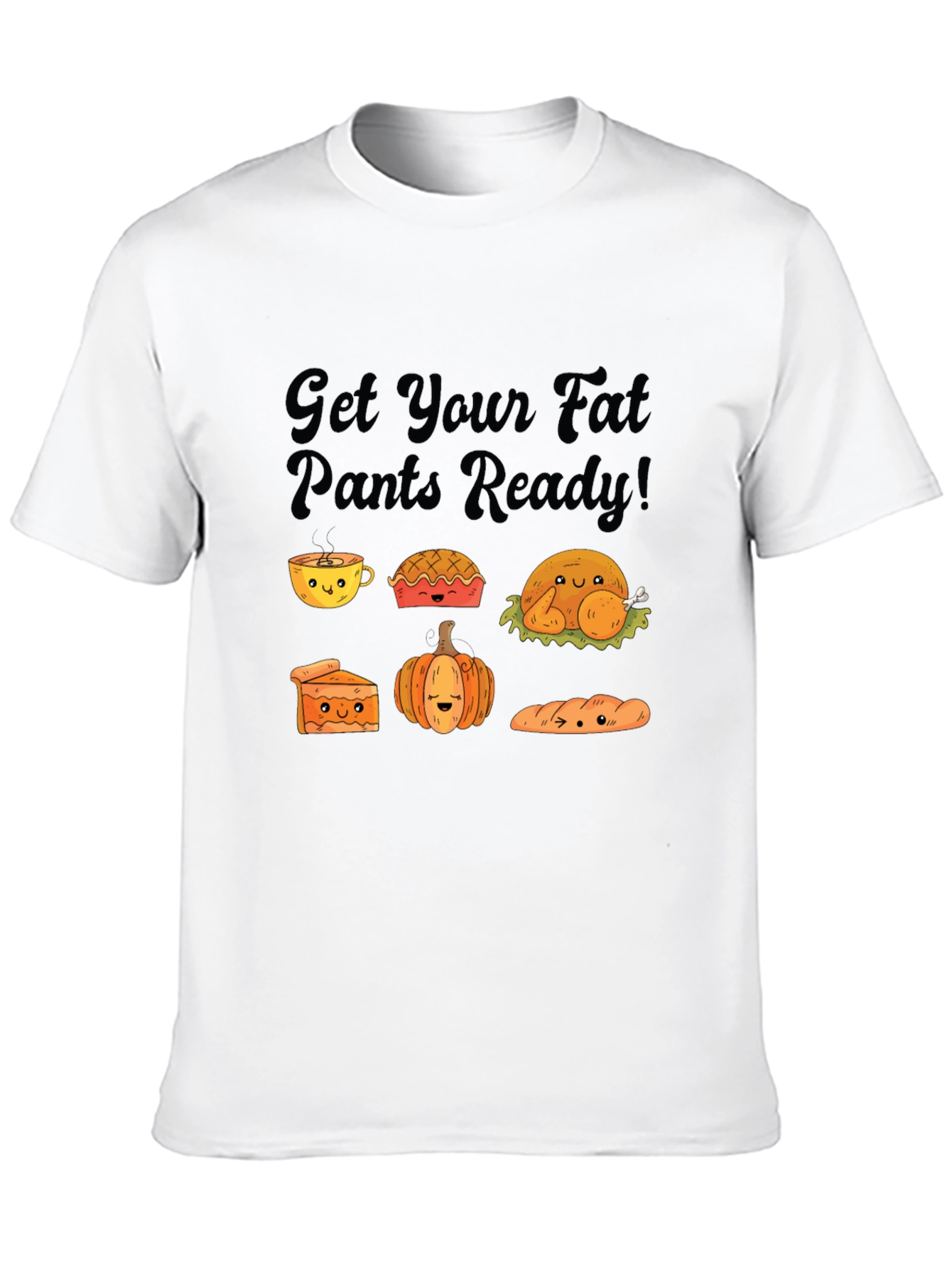 Black Thanksgiving Fat Pants Ready Black T-Shirt view 10