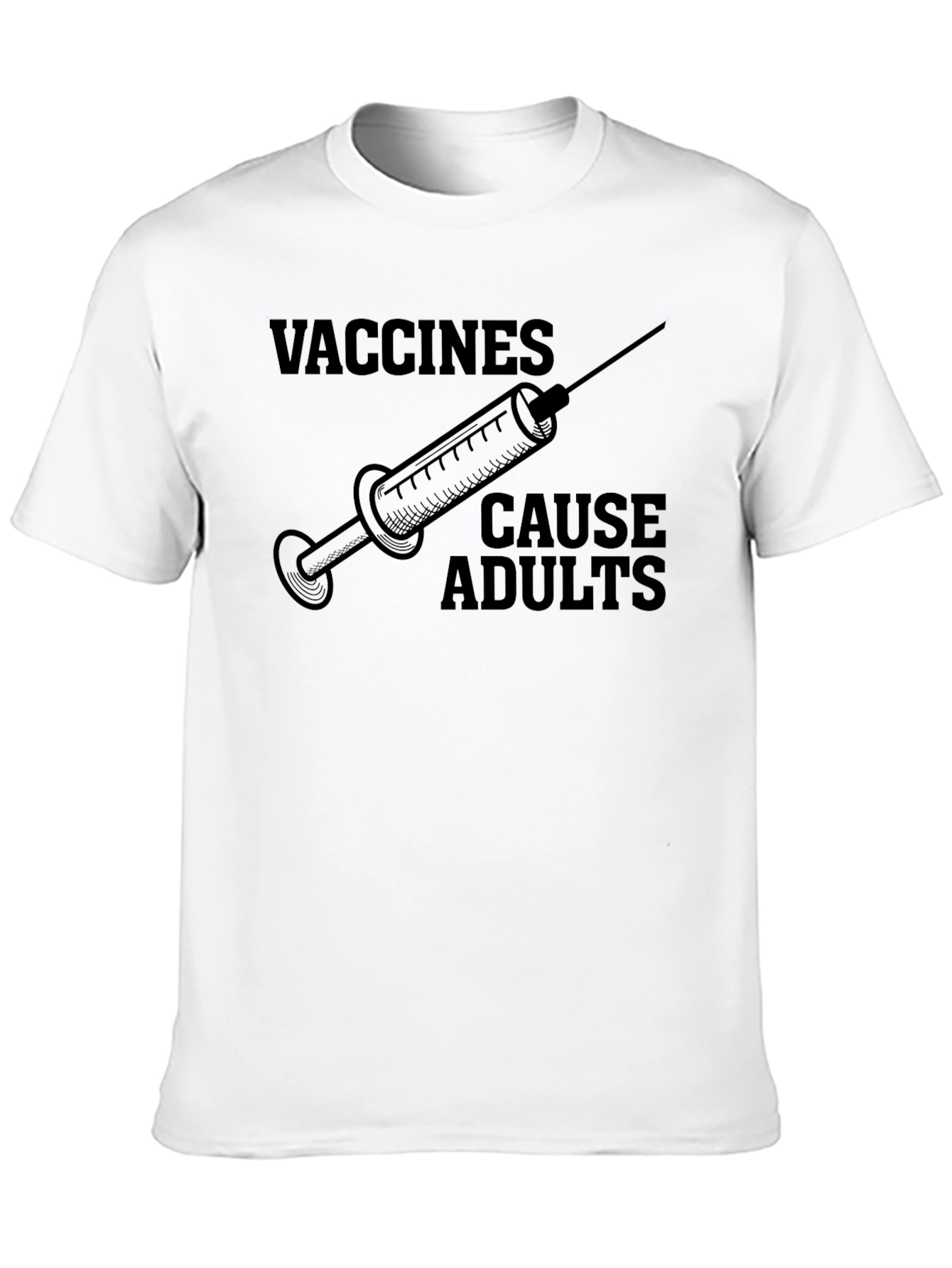 Black Vaccines Cause Adults Graphic Tee view 10