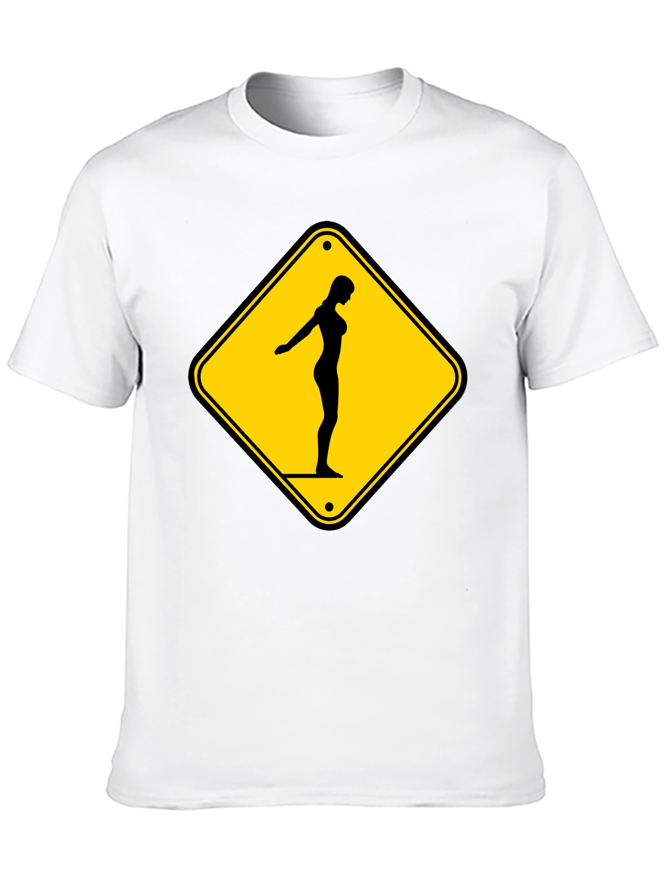 Black Caution Diver Ahead Black T-Shirt view 10