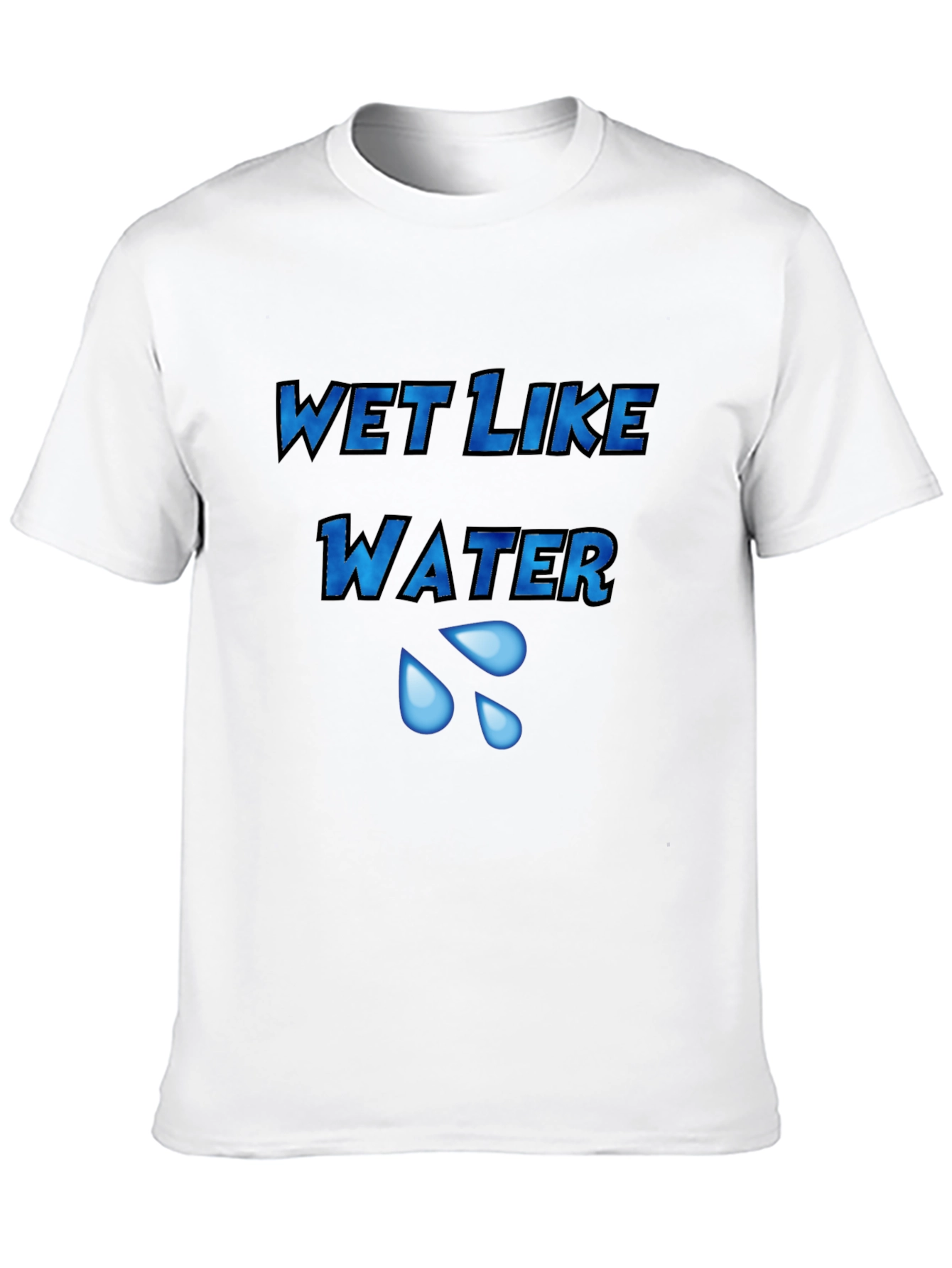 Black Wet Like Water Graphic Tee - Unisex Black T-Shirt view 10