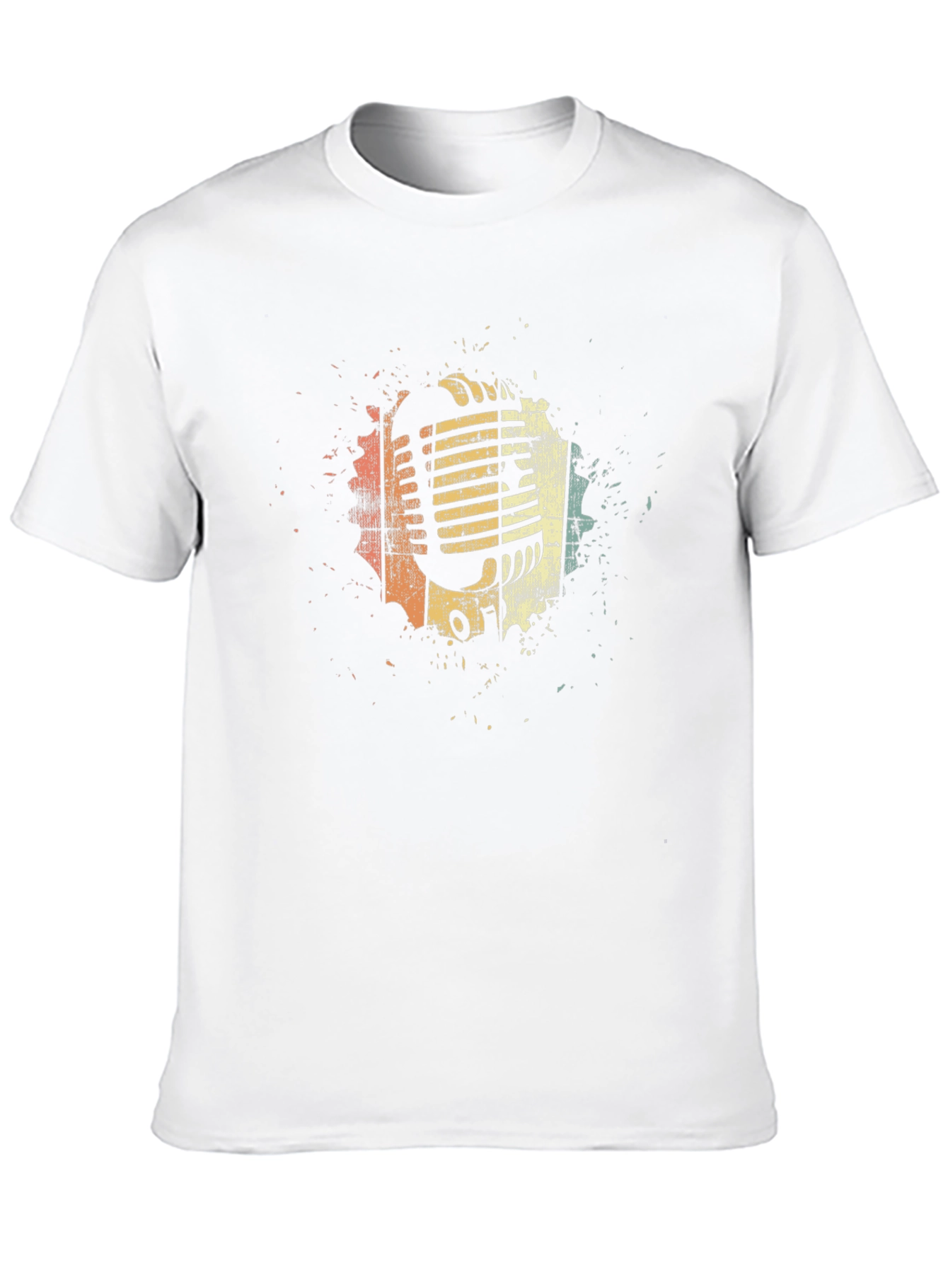 Black Vintage Microphone Graphic T-Shirt view 10
