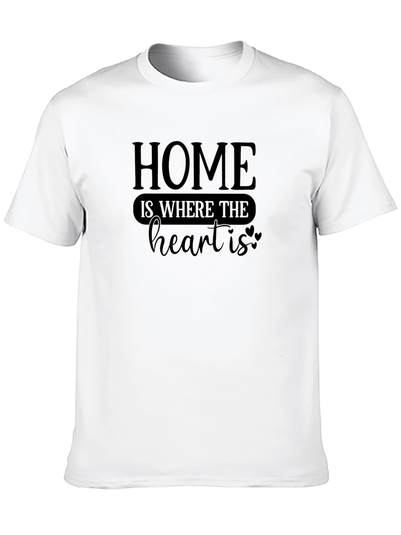 Black Home is Where the Heart is Graphic Tee view 10
