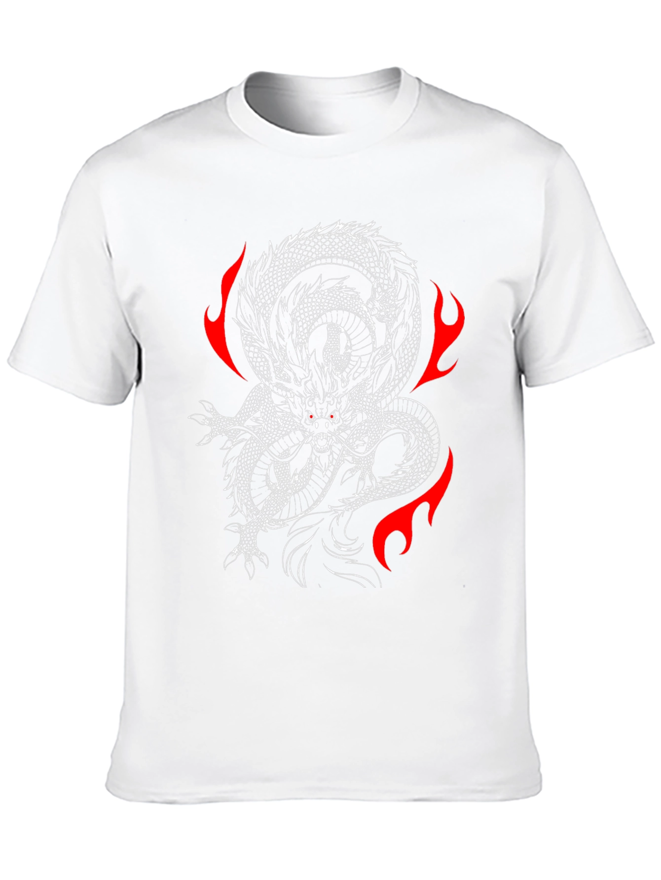Black Dragon Fire Graphic T-Shirt - Black view 10
